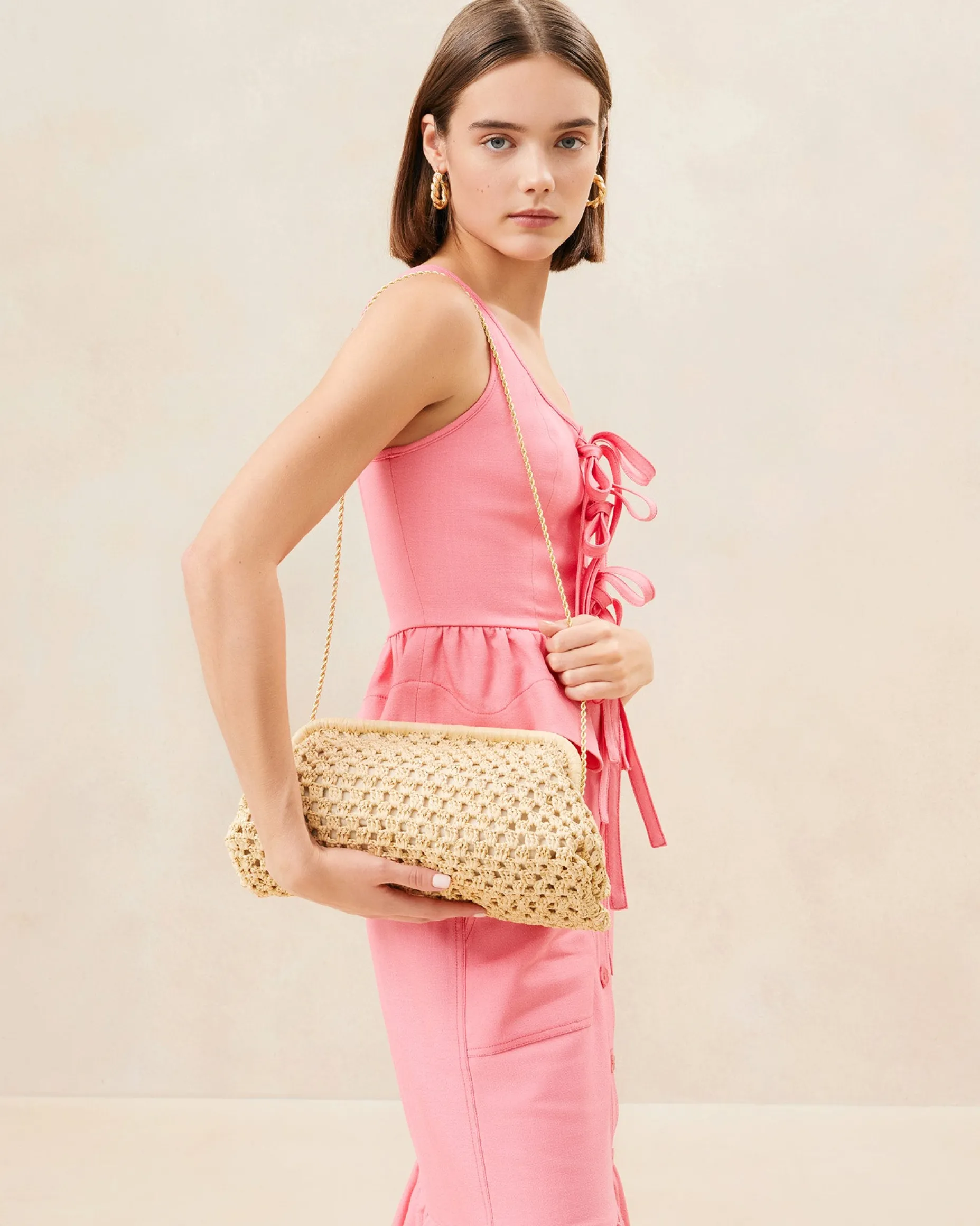 Trudie Natural Frame Clutch