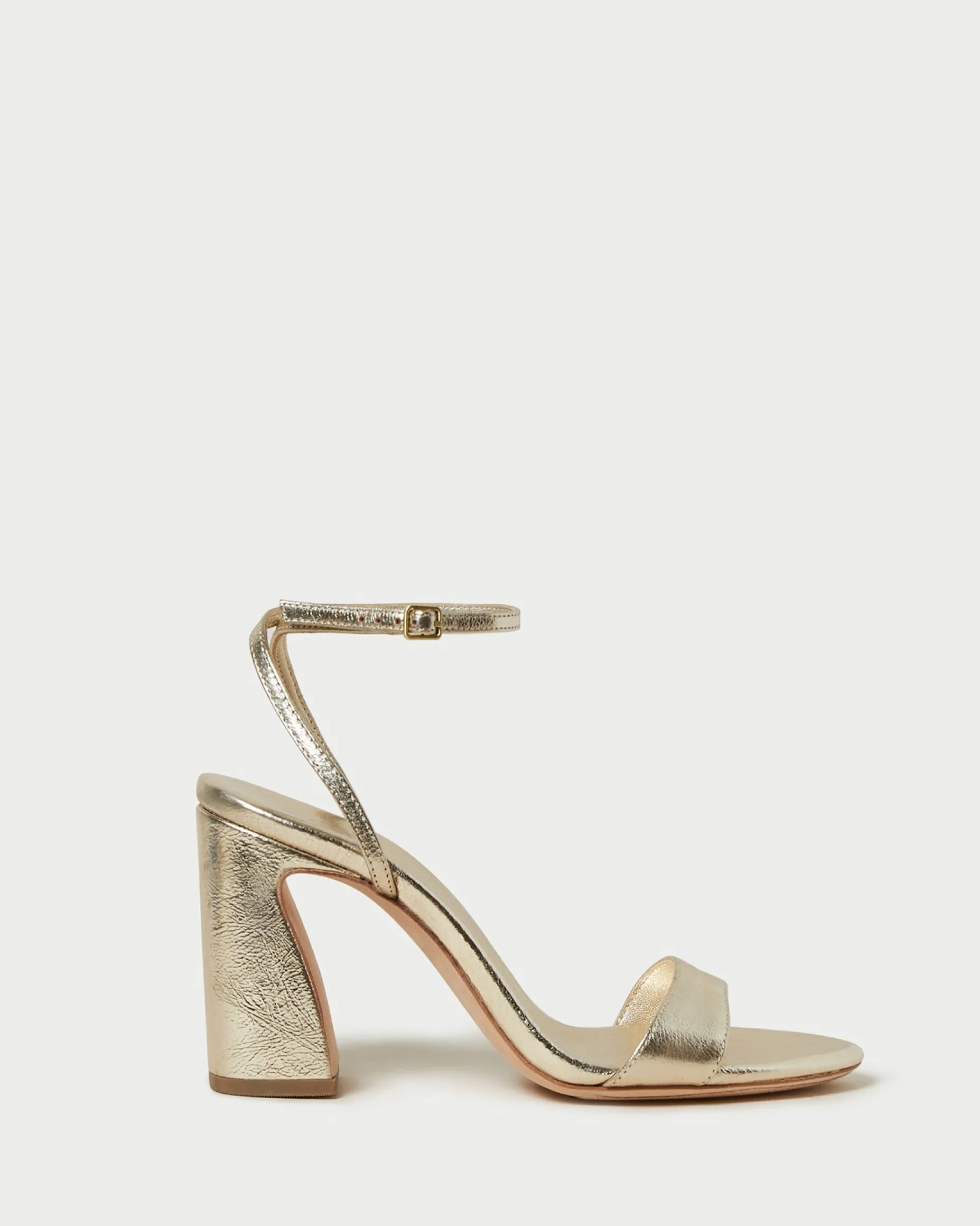 Malia Cream Curved-Heel Sandal