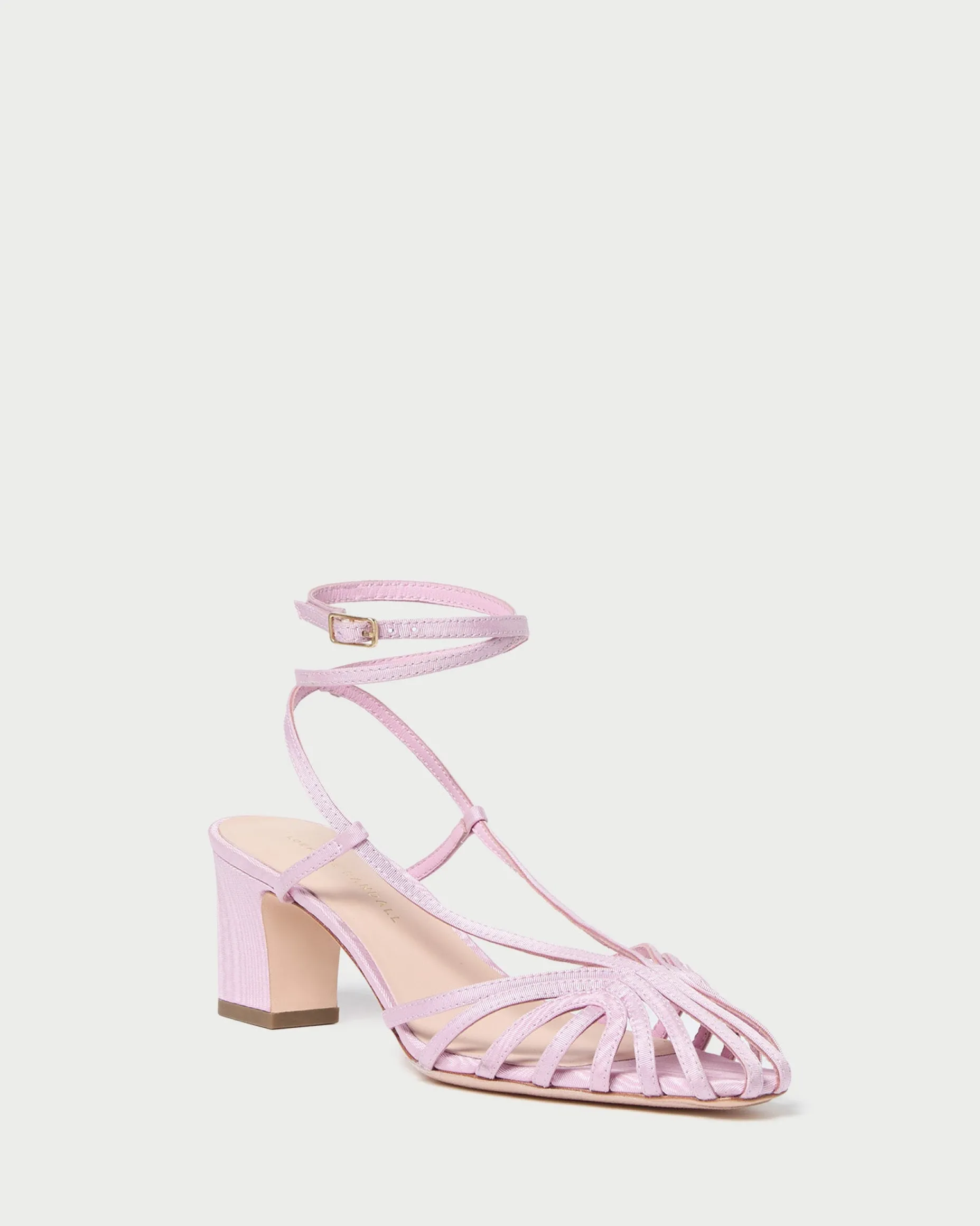 Livvy Pink Moiré Heeled Sandal