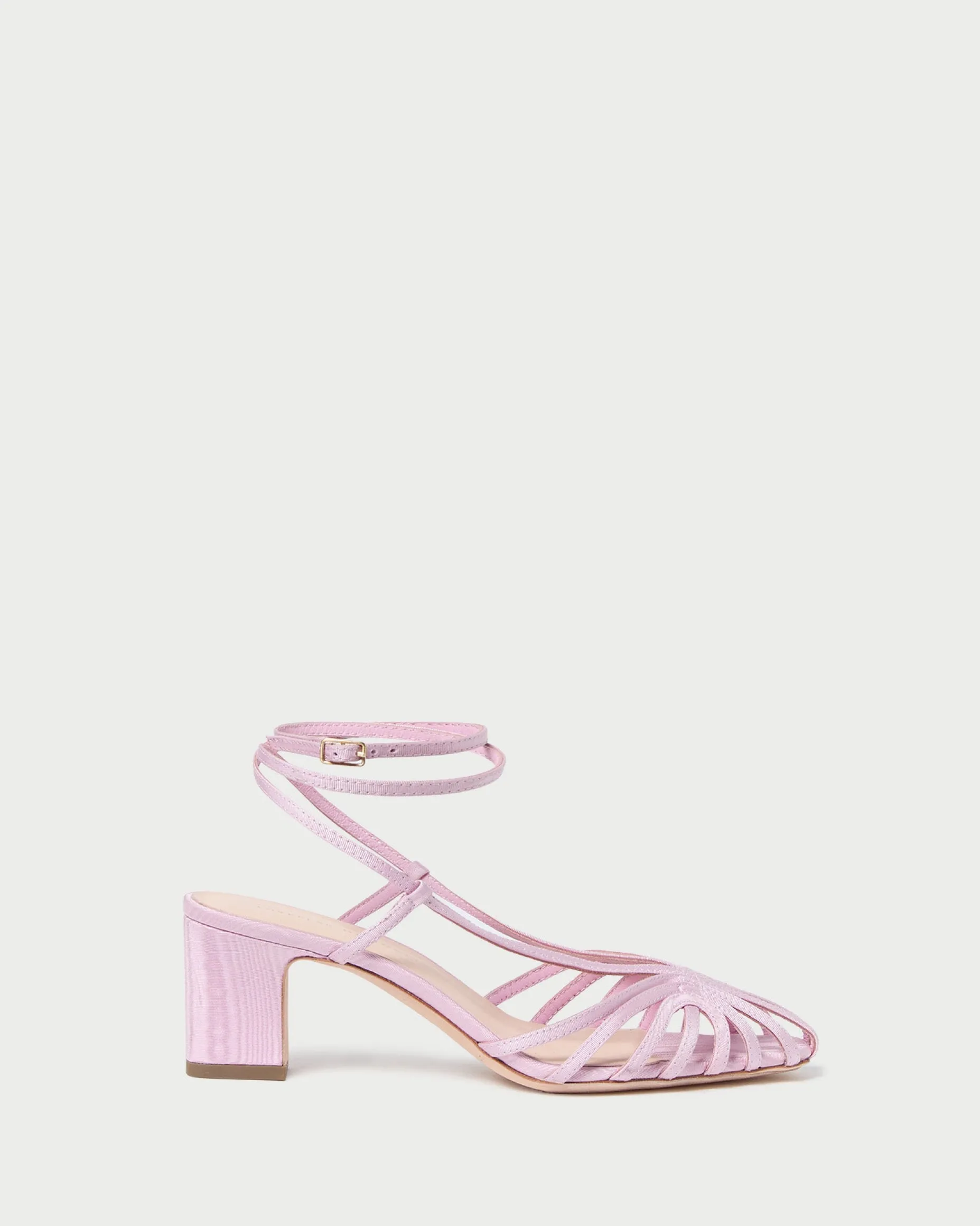 Livvy Pink Moiré Heeled Sandal
