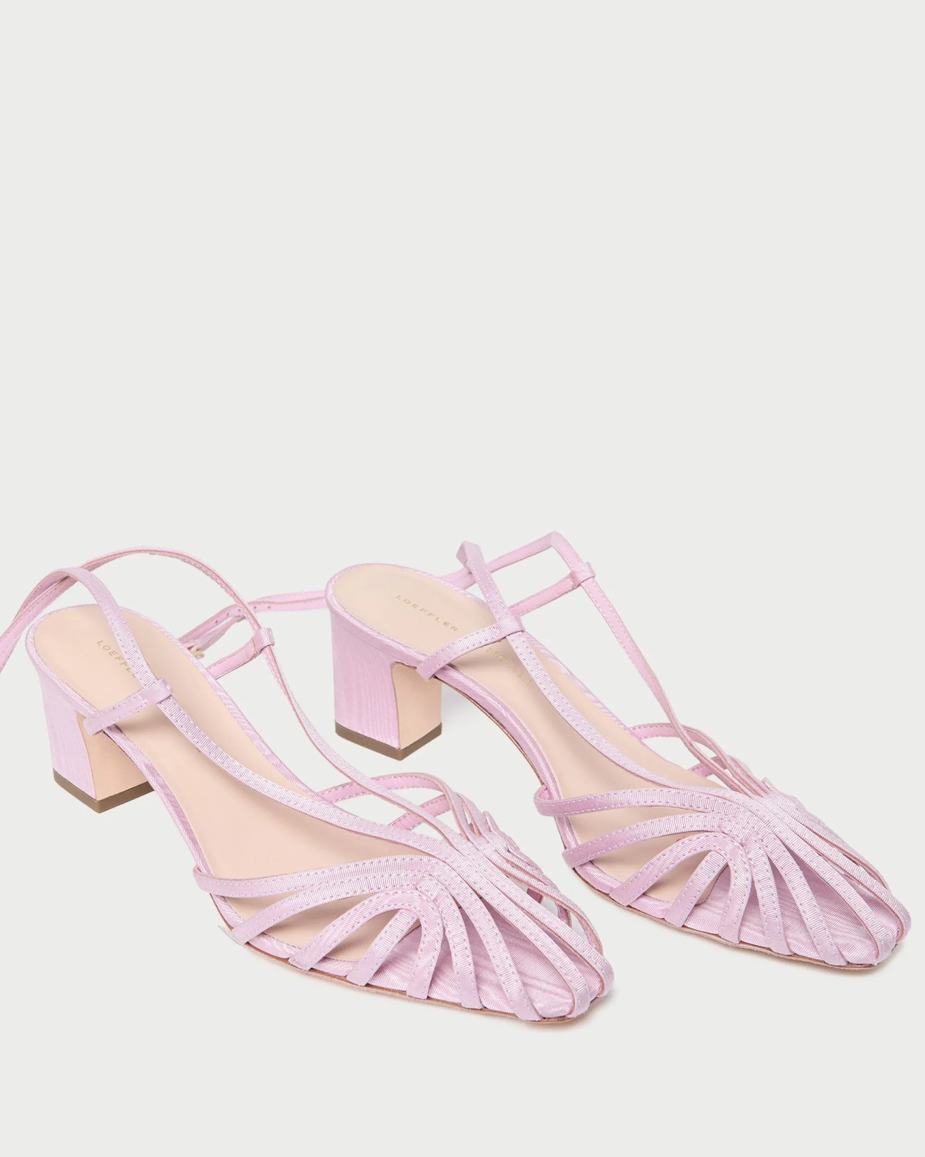 Livvy Pink Moiré Heeled Sandal