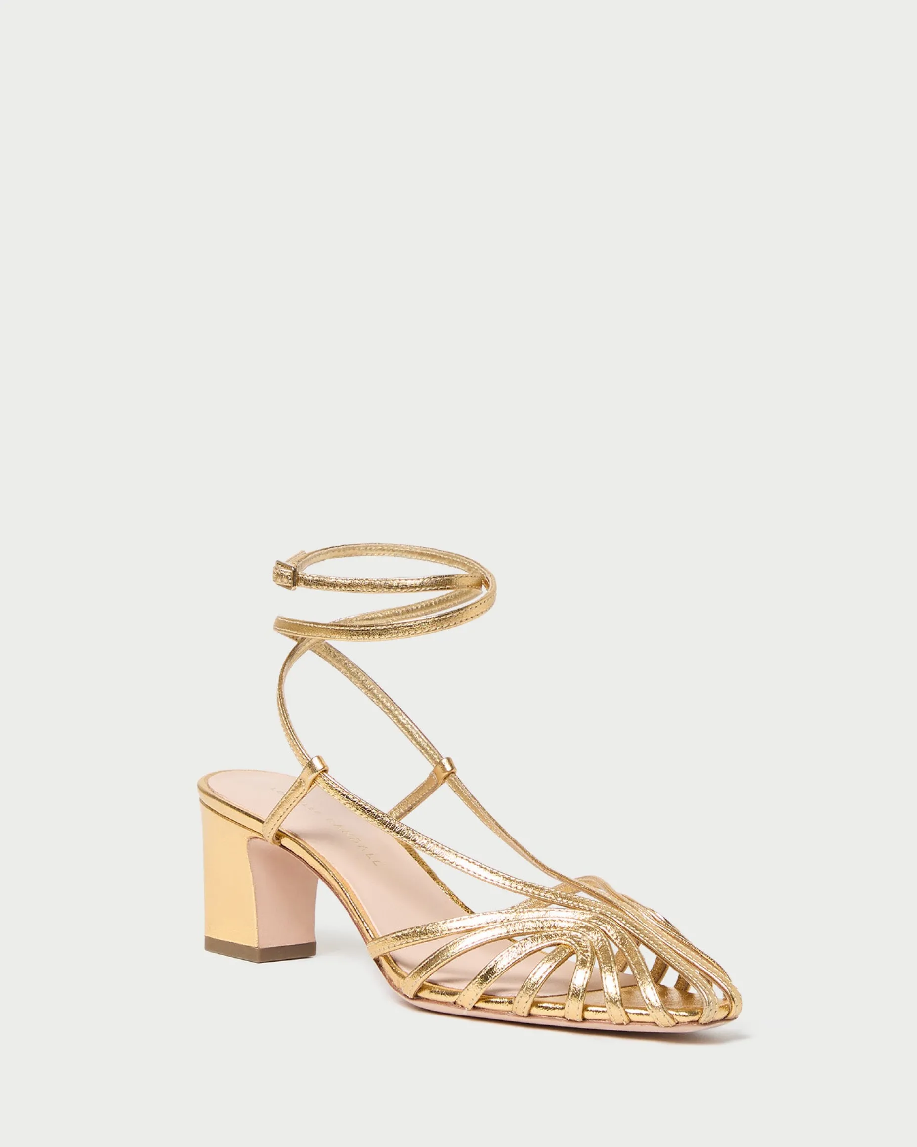 Livvy Pink Moiré Heeled Sandal