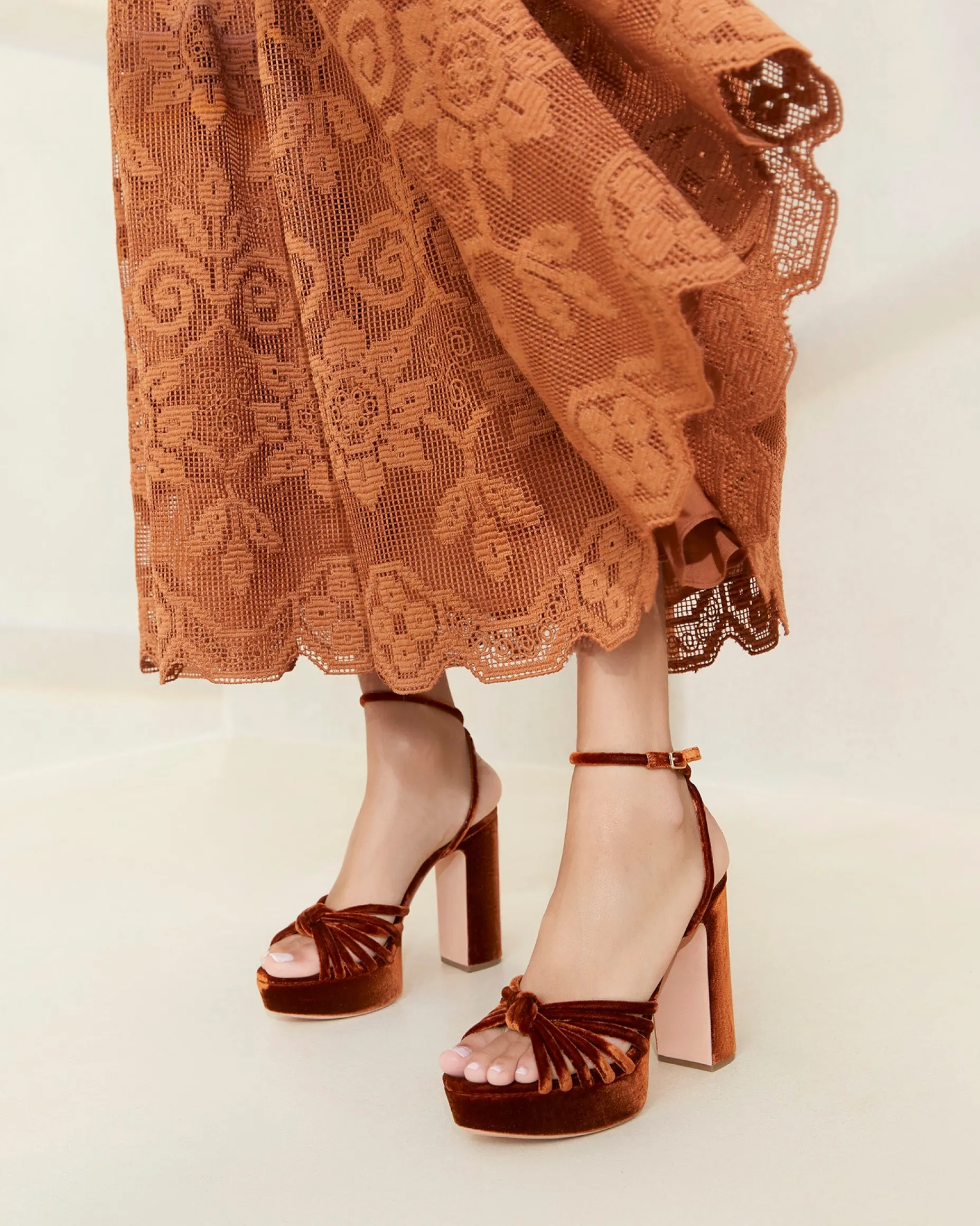 Rivka Cream Knot Platform Sandal