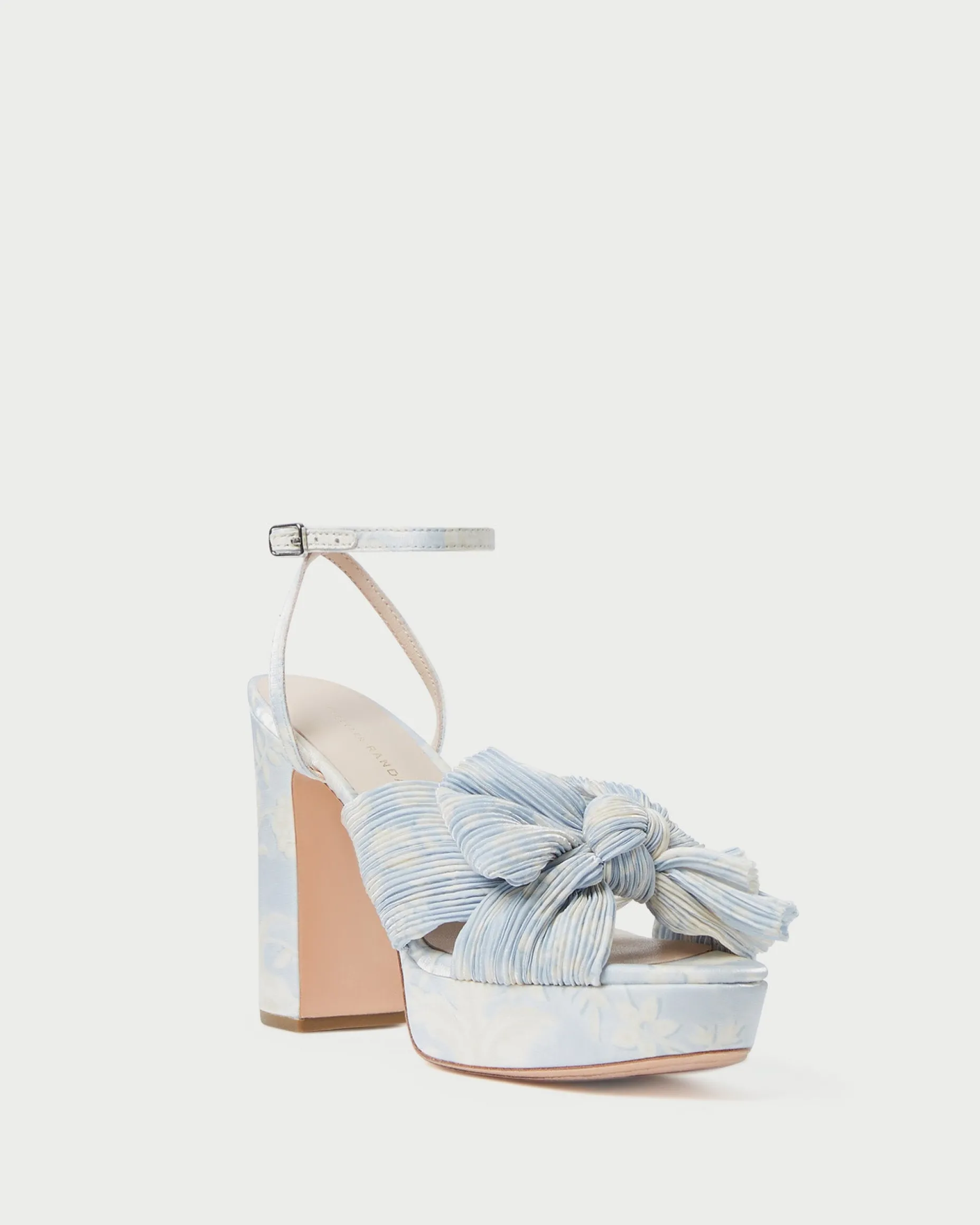 Natalia White Lace Bow Heel