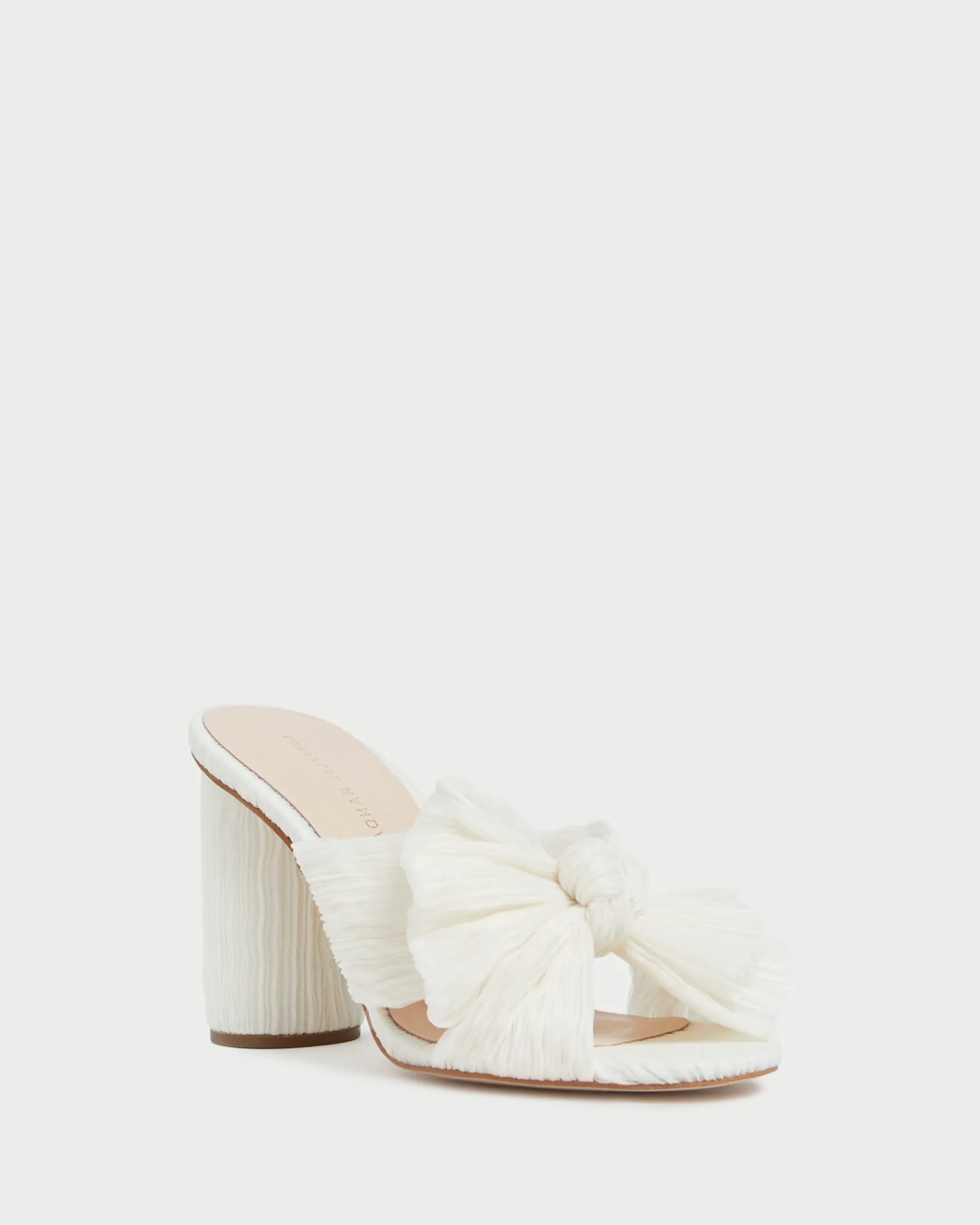 Penny Champagne Pleated Bow Heel