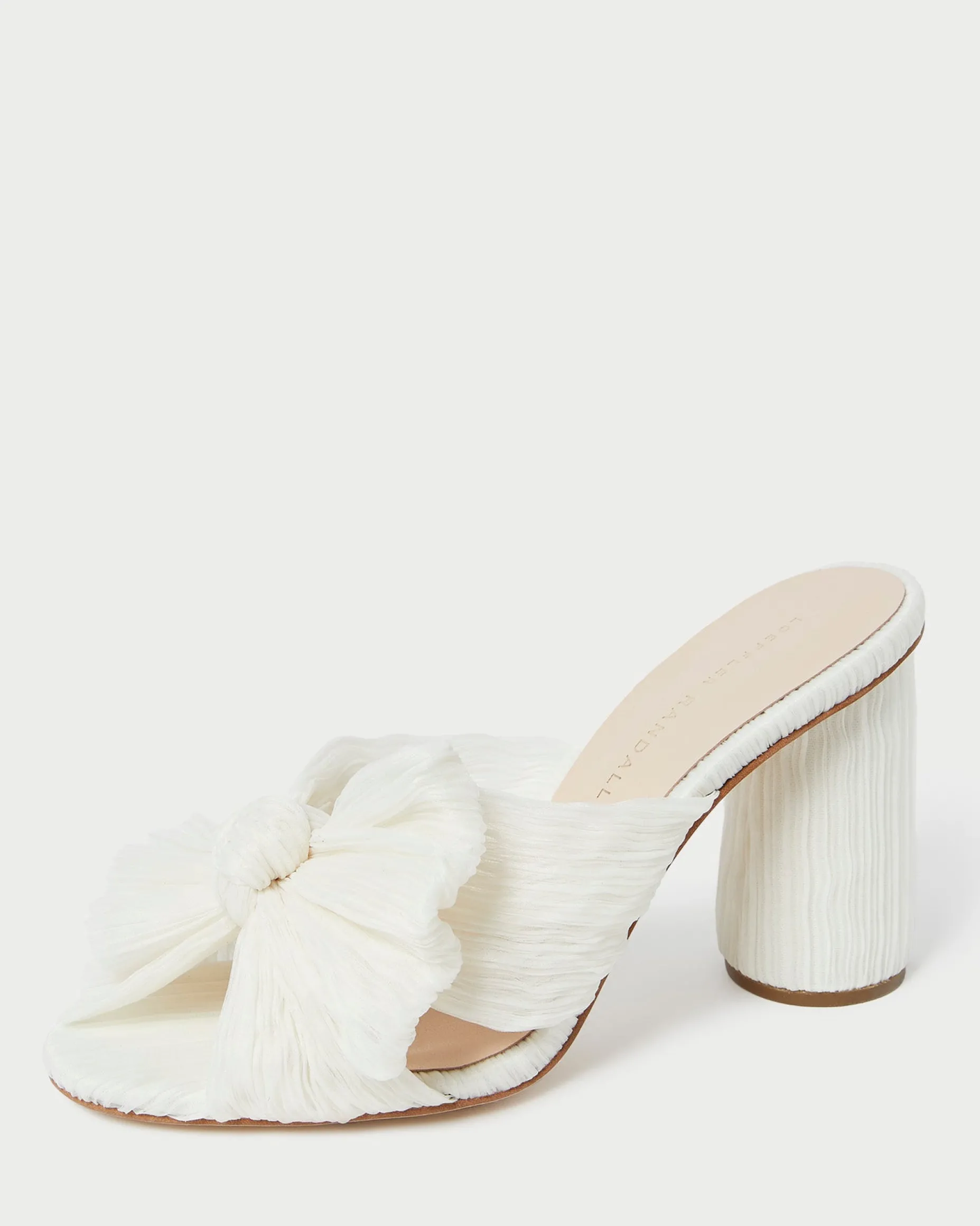 Penny Champagne Pleated Bow Heel