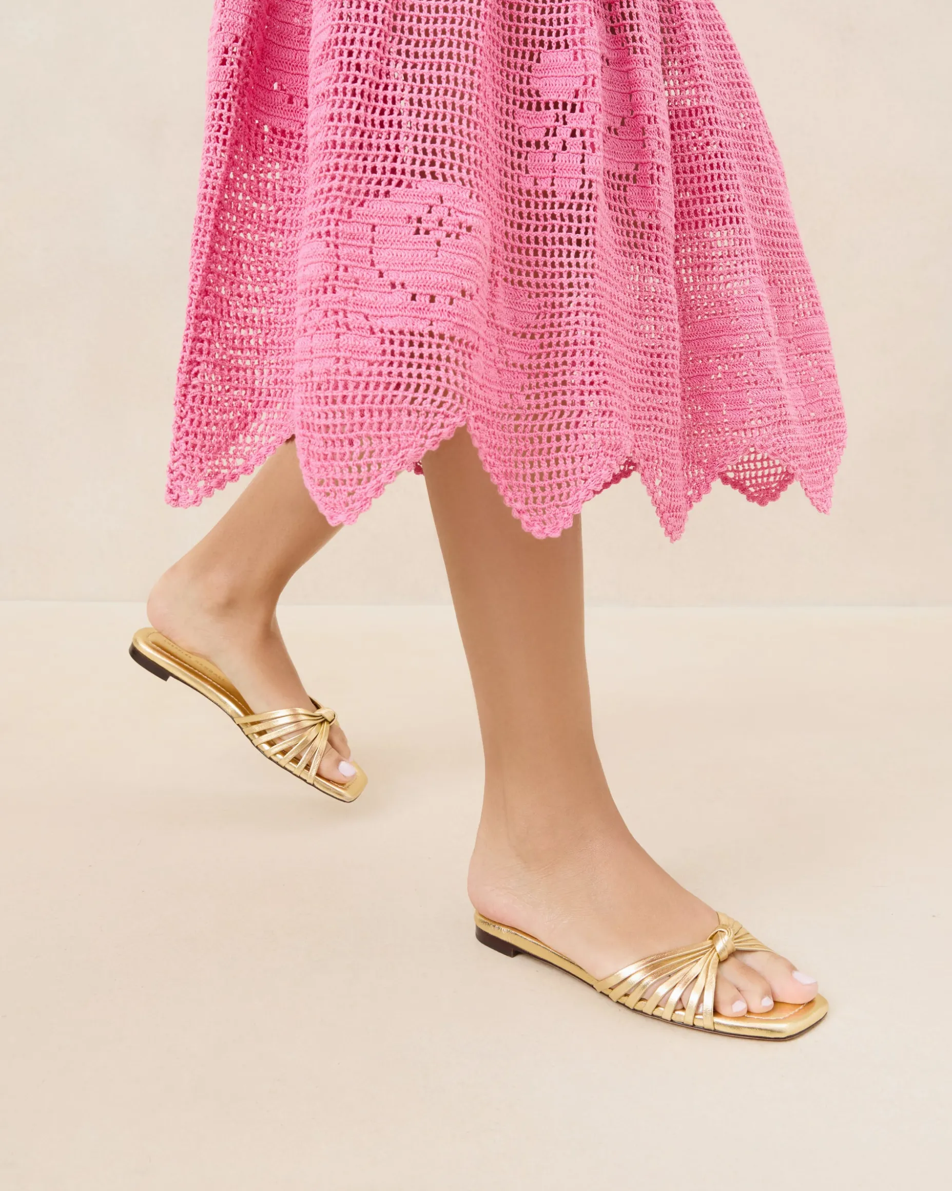 Izzie Dune Leather Knot Sandal