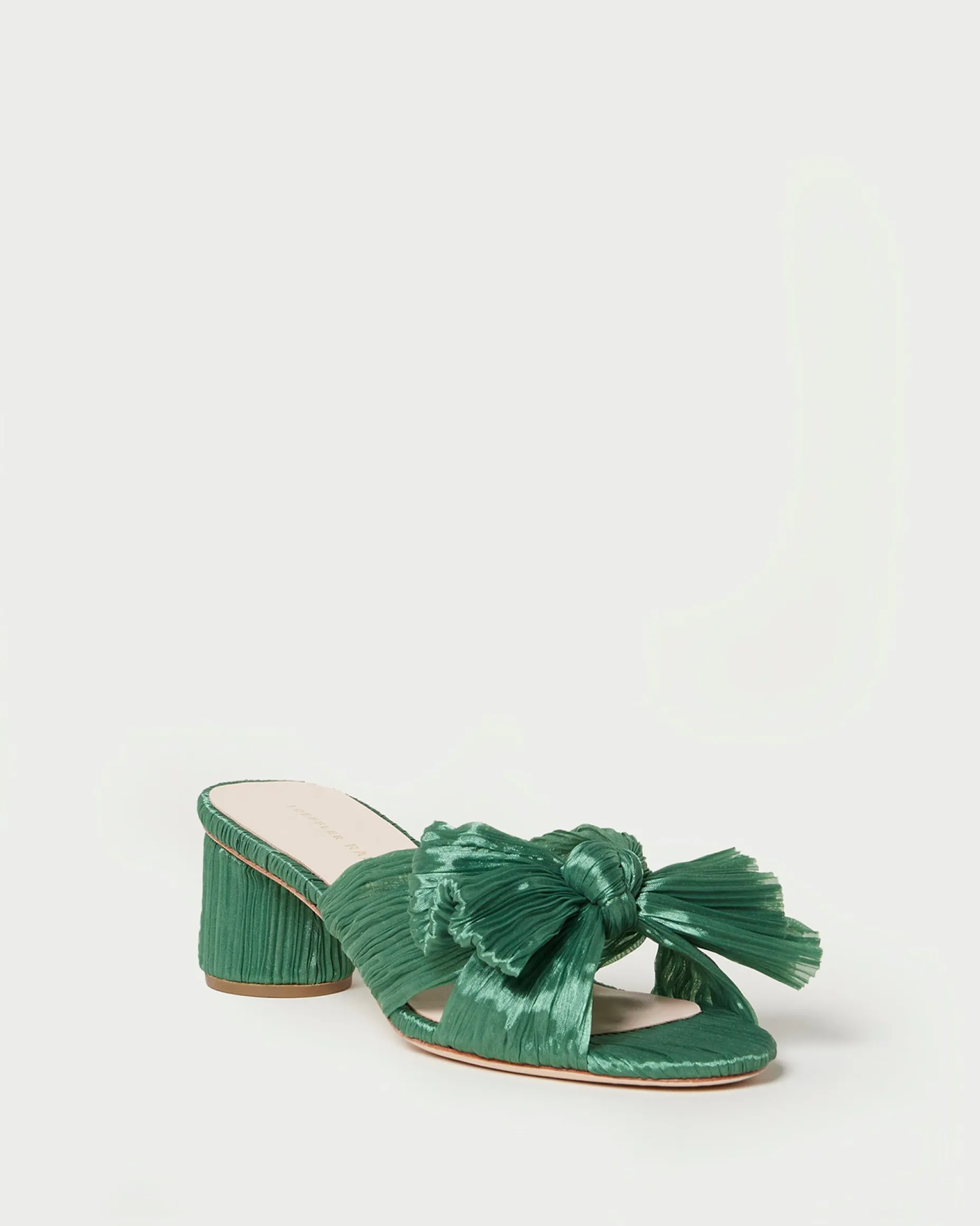 Emilia Sage Pleated Bow Heel
