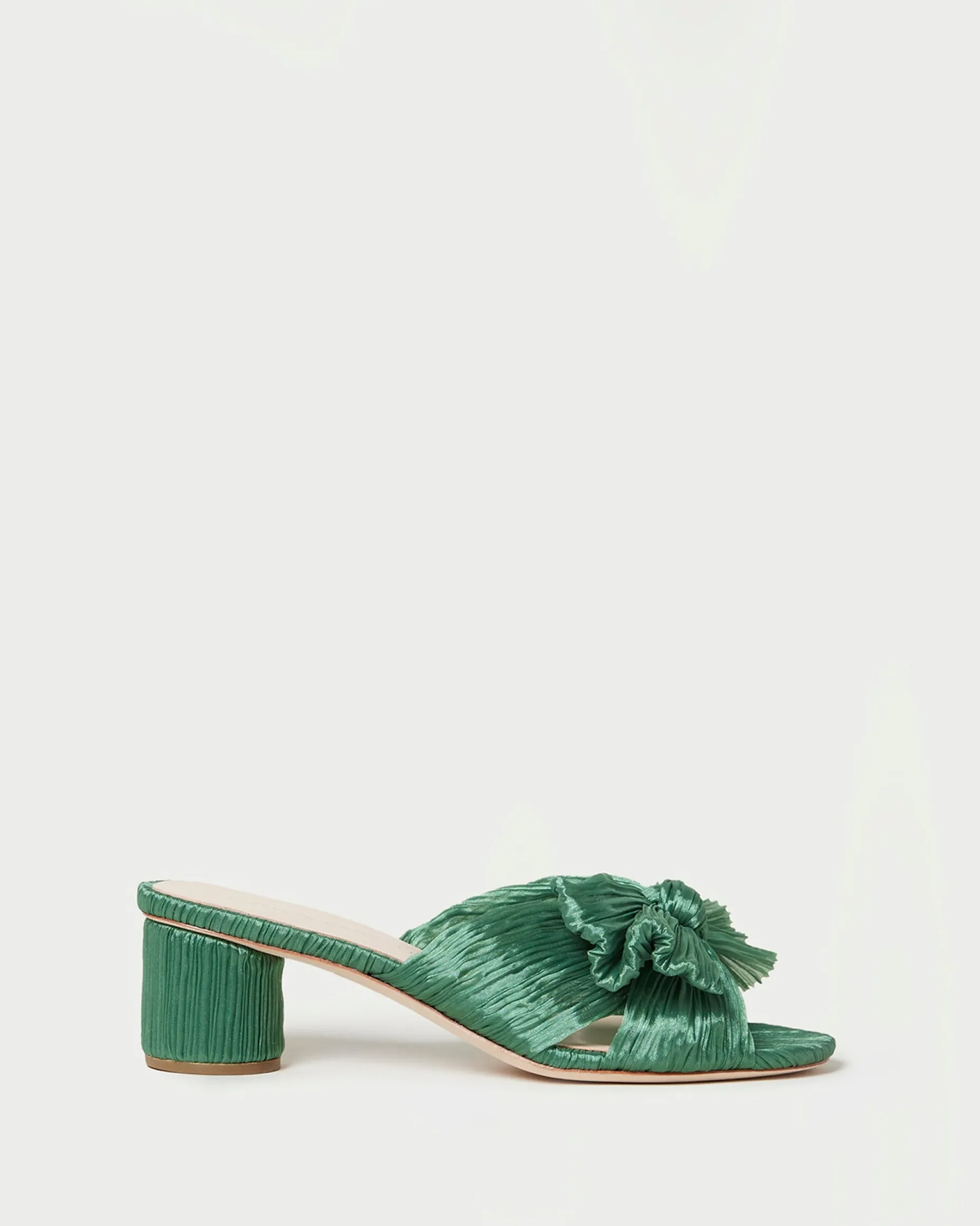 Emilia Sage Pleated Bow Heel