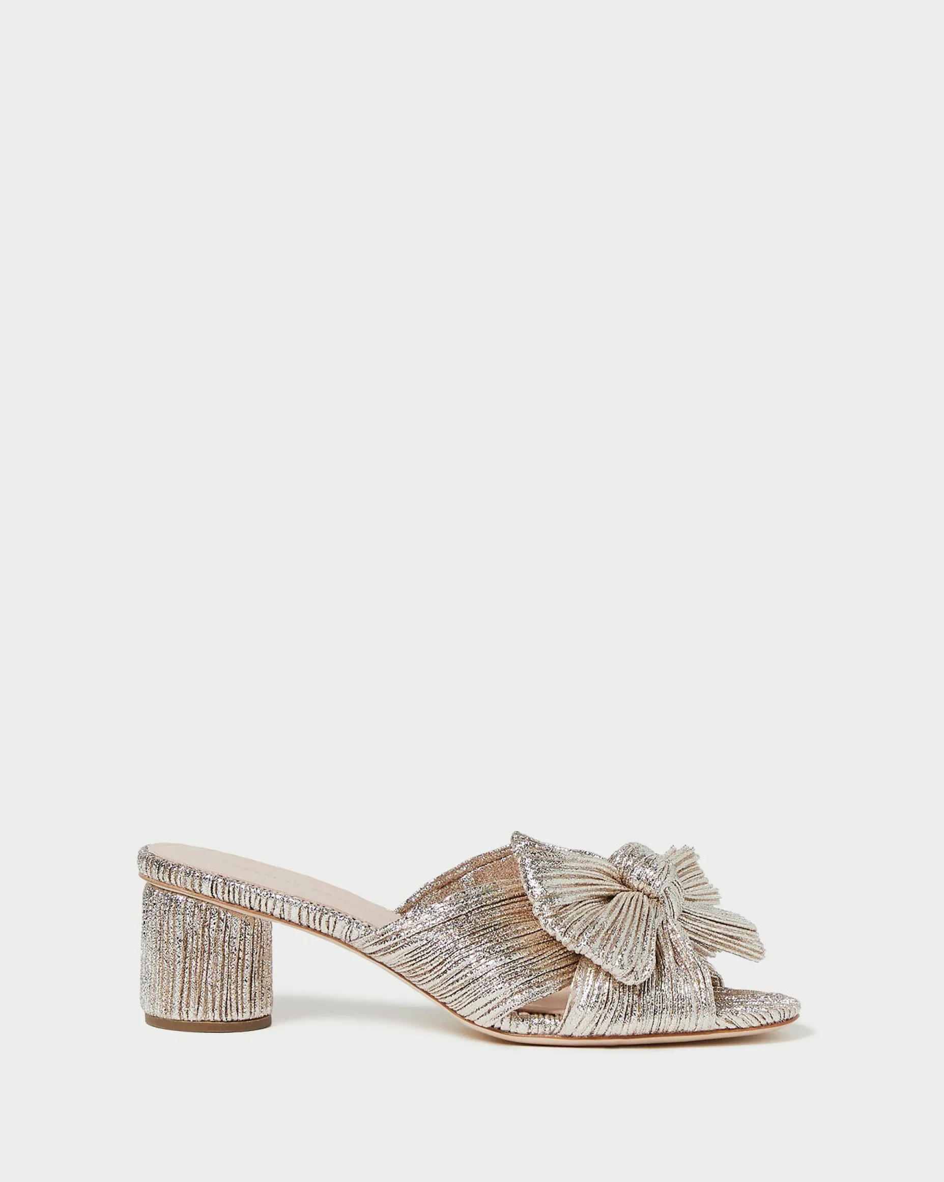 Emilia Sage Pleated Bow Heel
