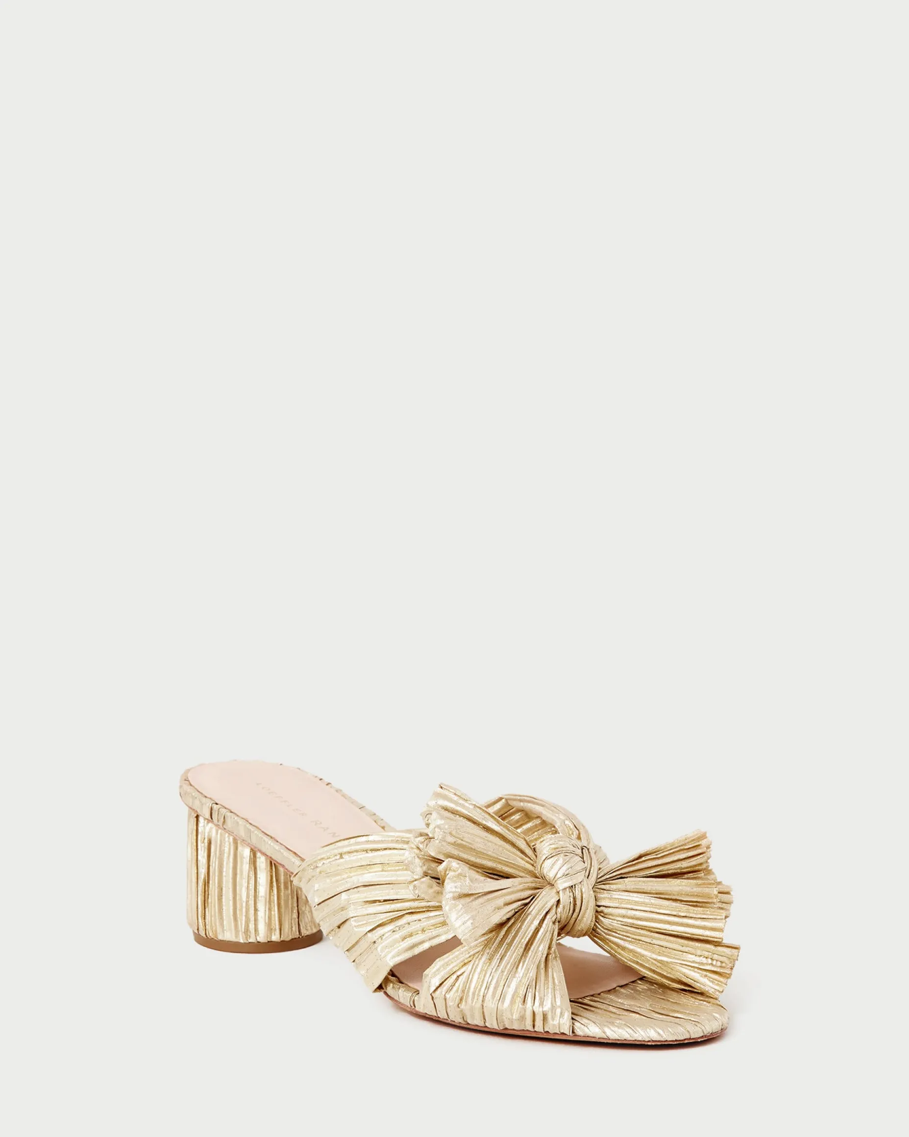 Emilia Sage Pleated Bow Heel