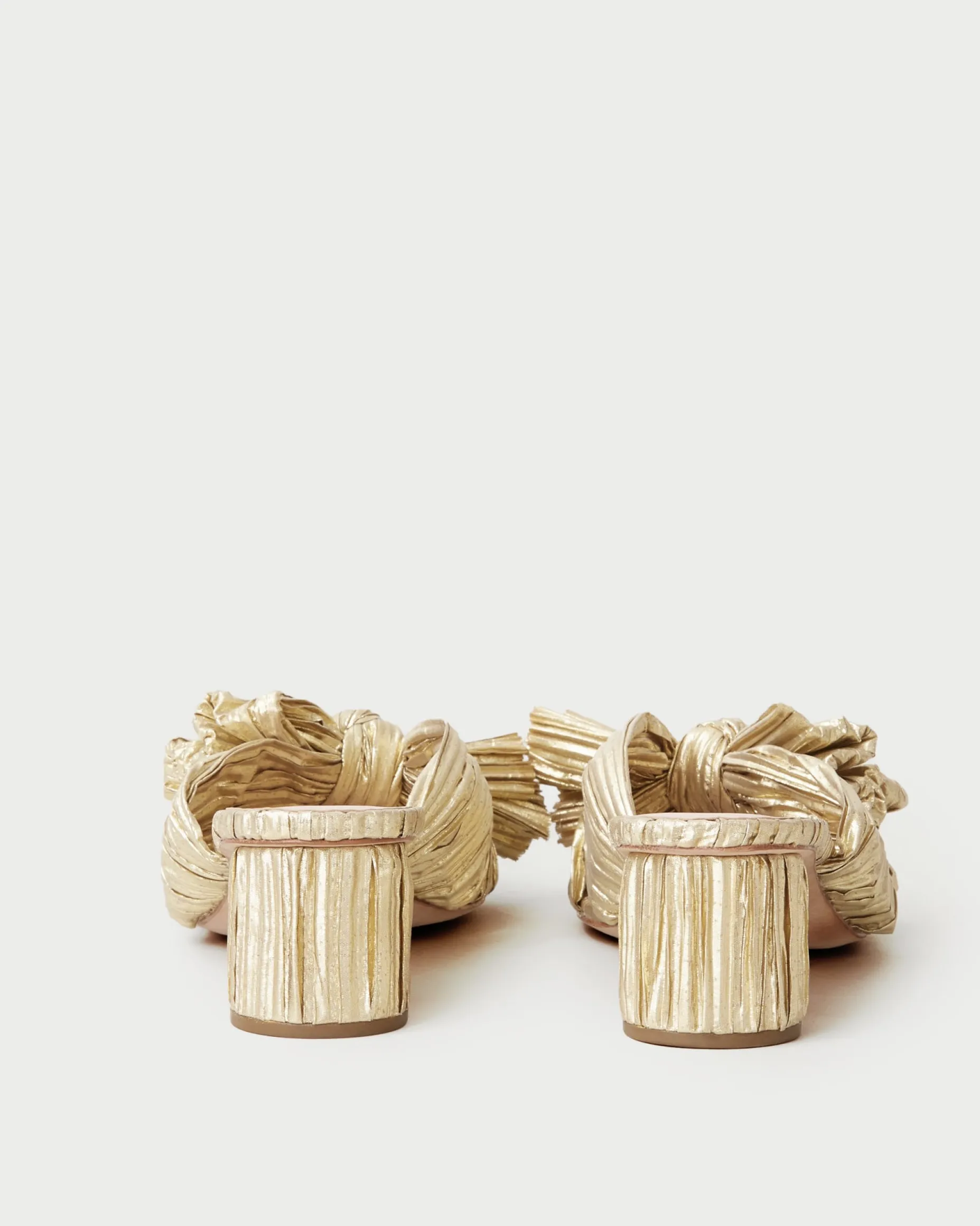 Emilia Sage Pleated Bow Heel