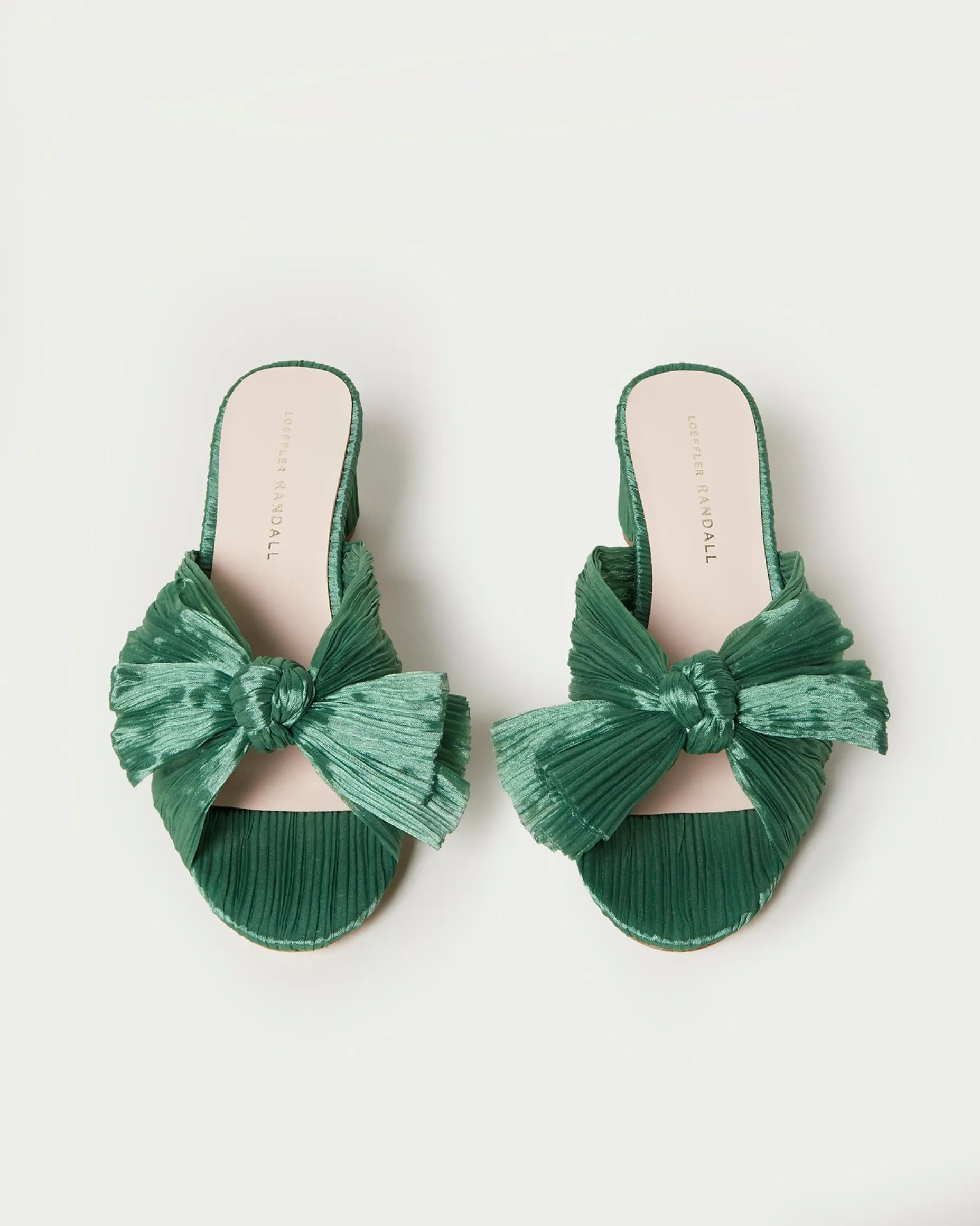 Emilia Sage Pleated Bow Heel