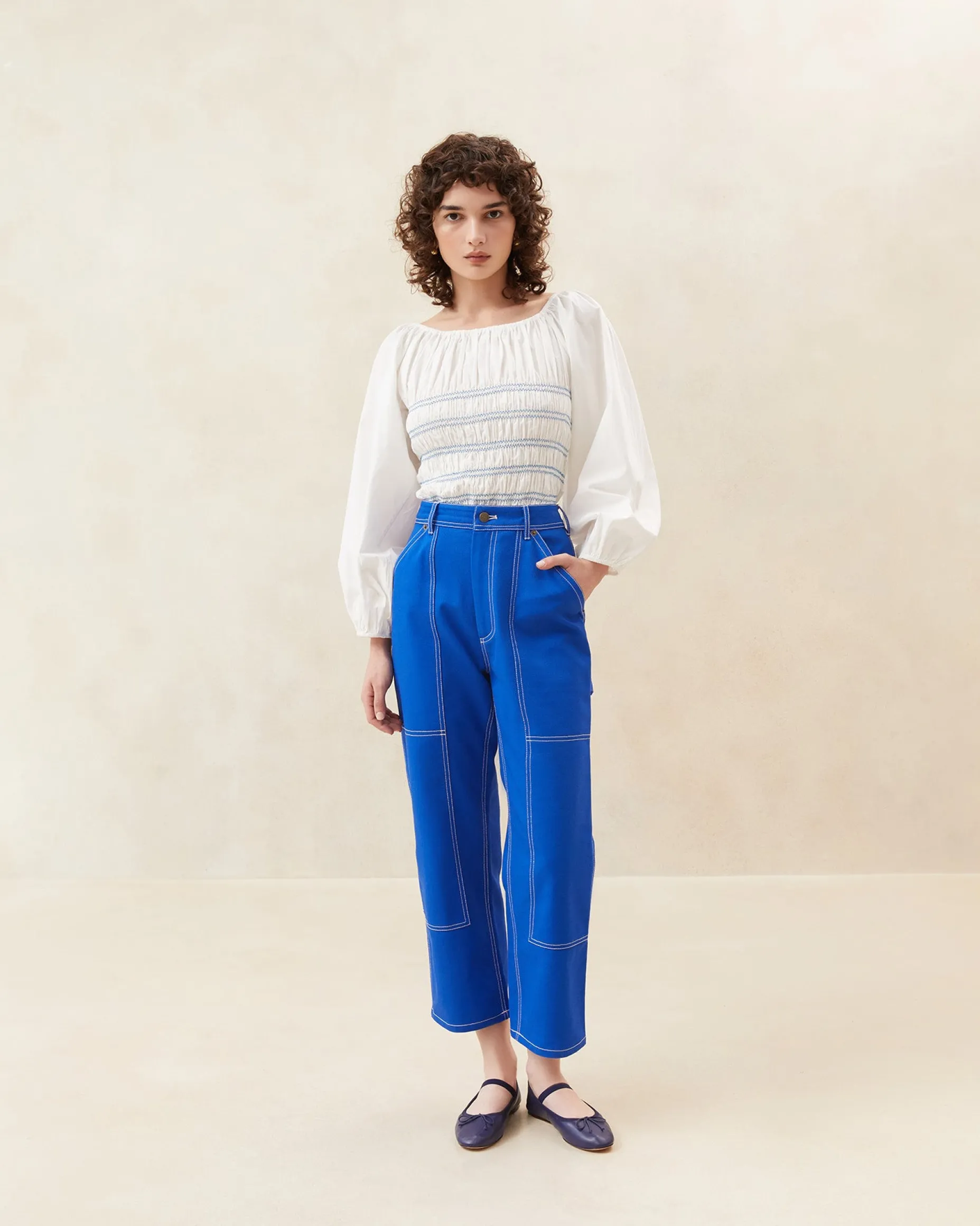 Molly Blue Denim Carpenter Pant