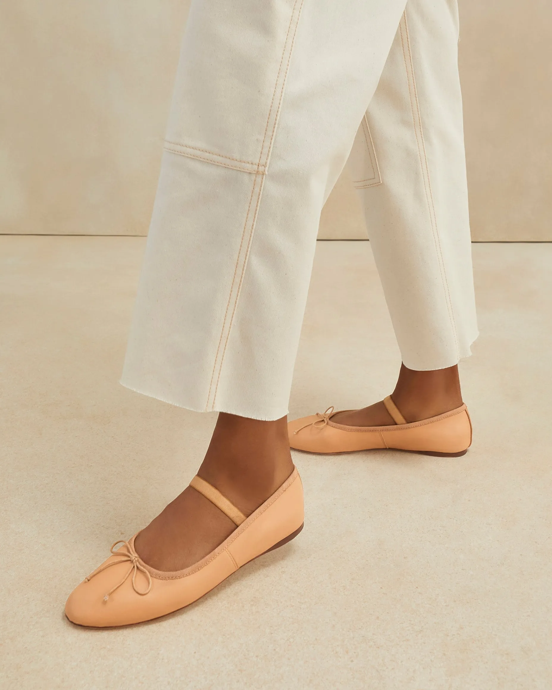 Leonie Chocolate Leather Ballet Flat