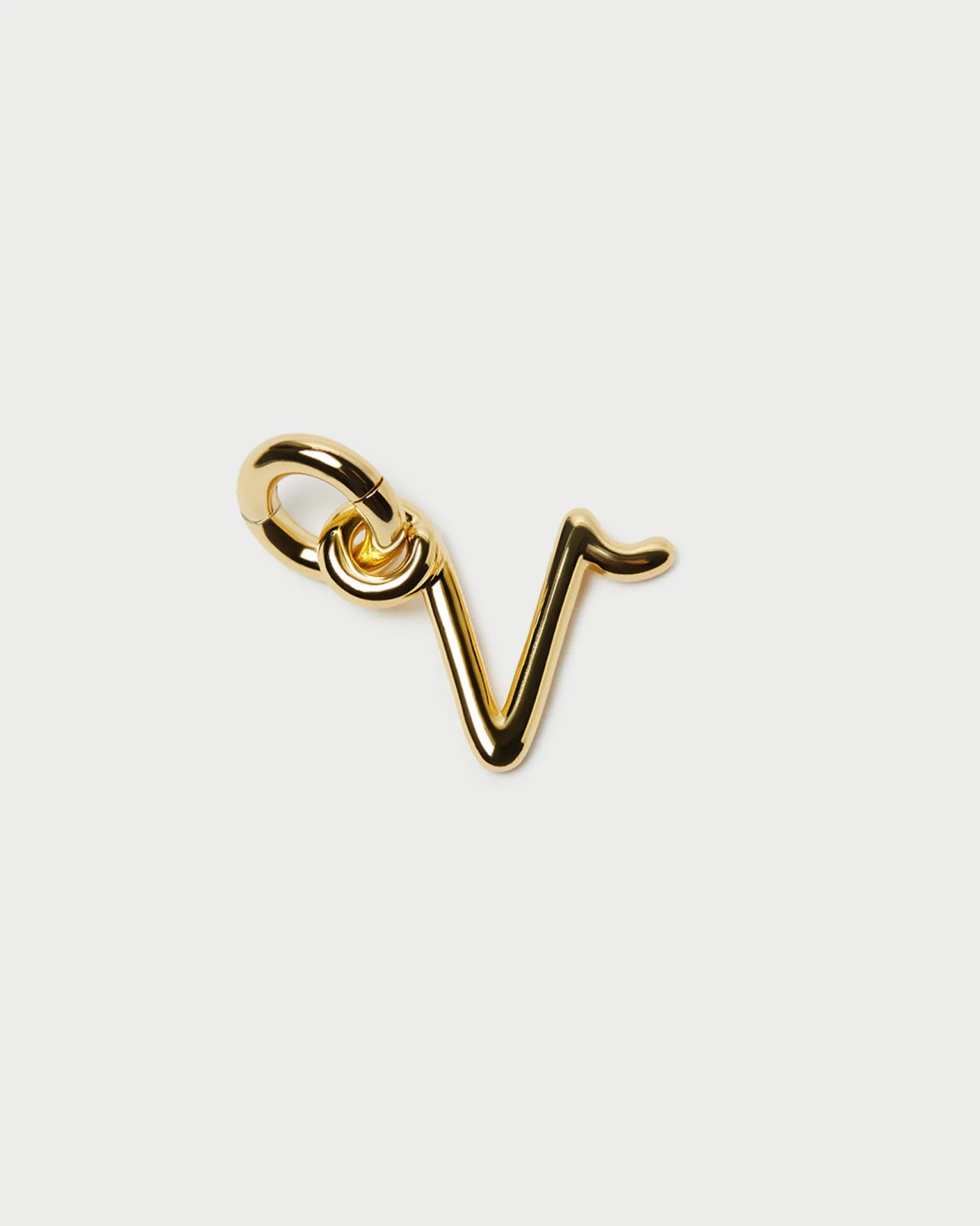 Small Gold Letter "E" Charm