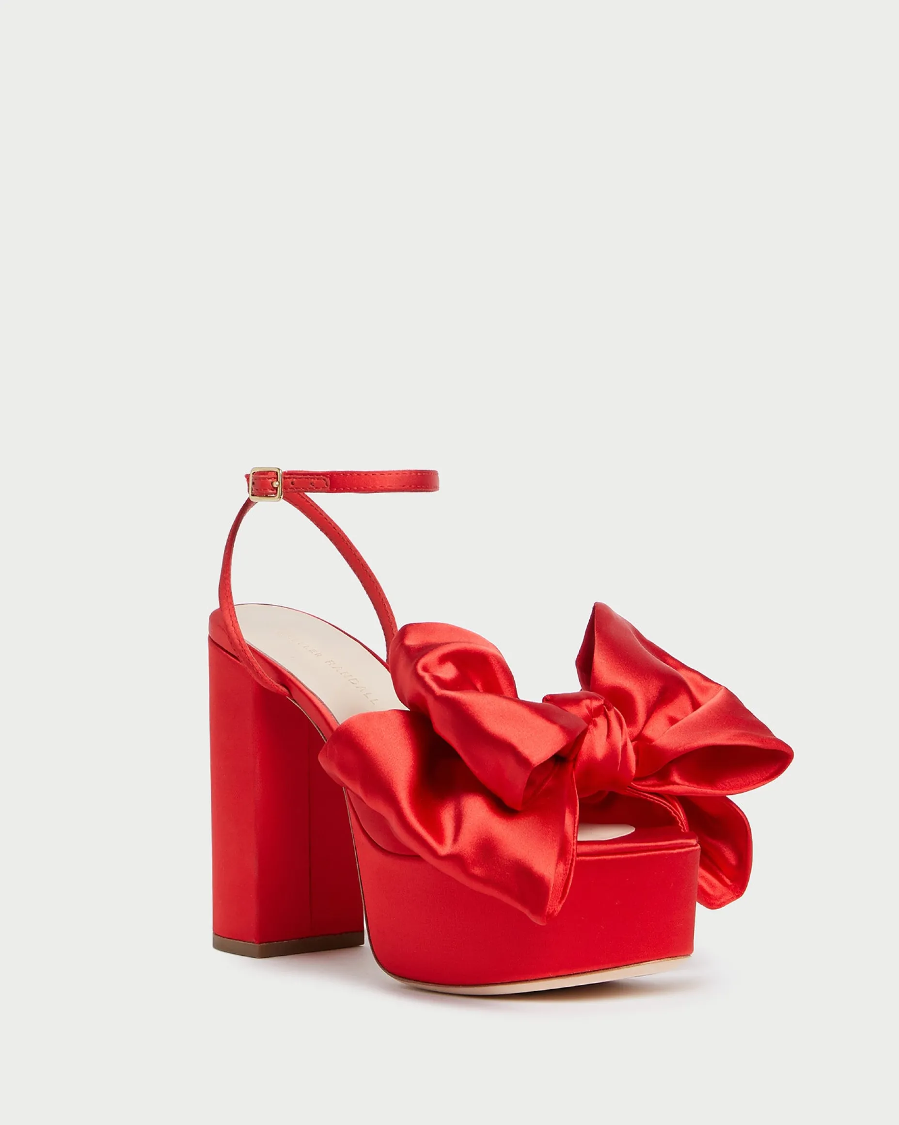 Kiki Red Satin Platform Sandal