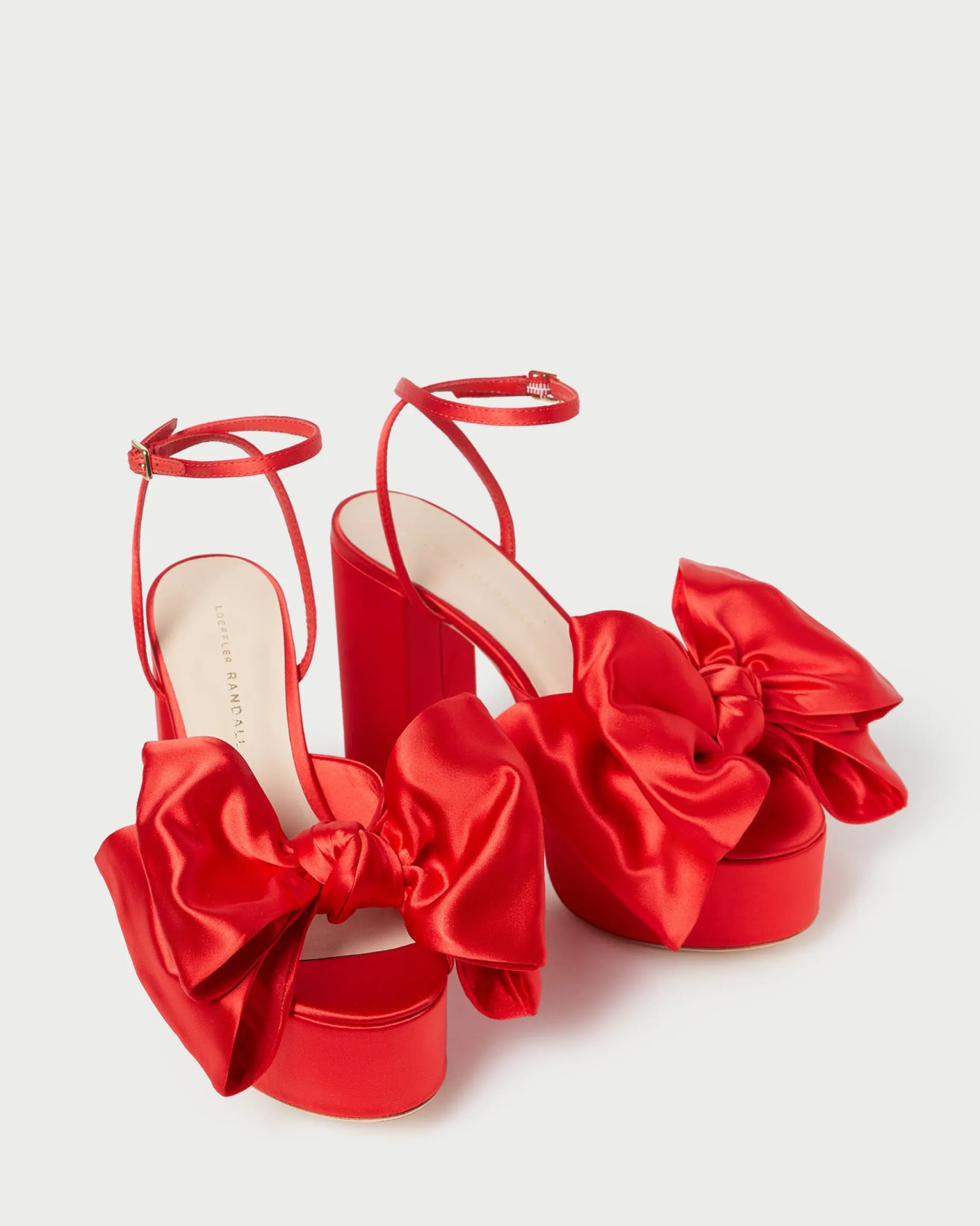 Kiki Red Satin Platform Sandal