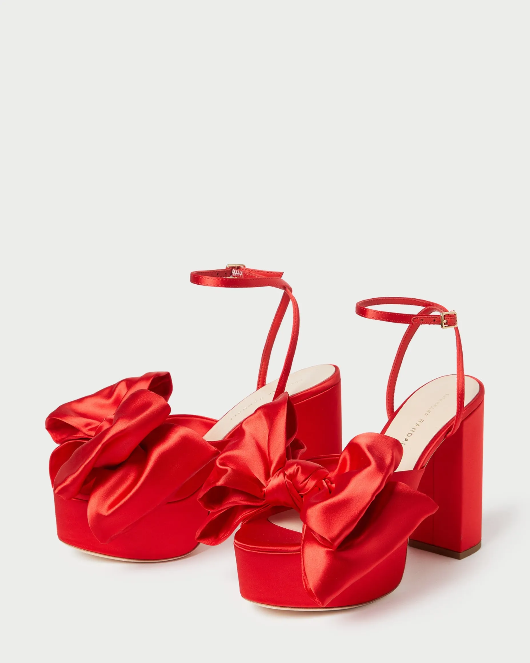 Kiki Red Satin Platform Sandal