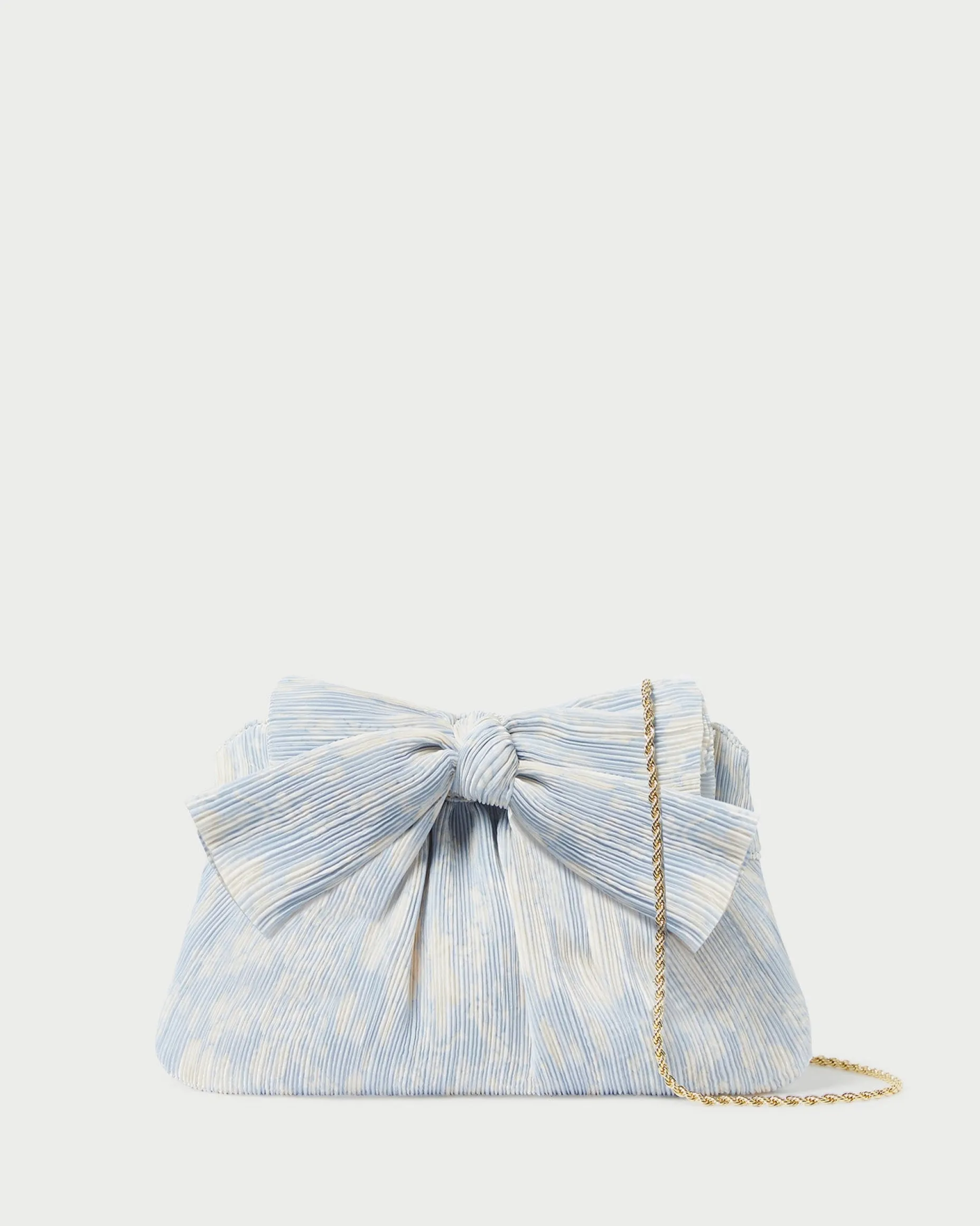 Rayne Brown Gingham Bow Clutch