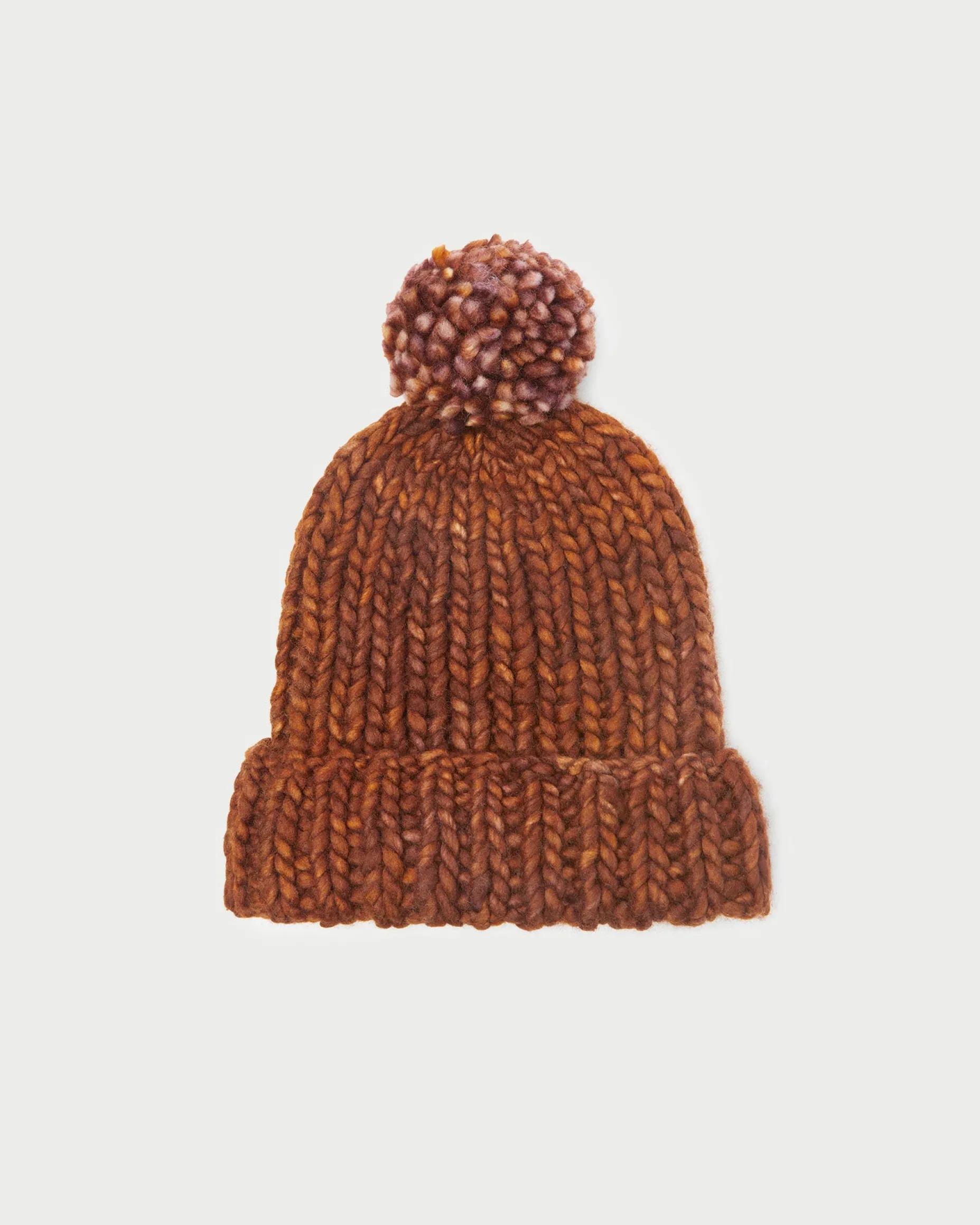 Ava Cream Knit Pompom Hat