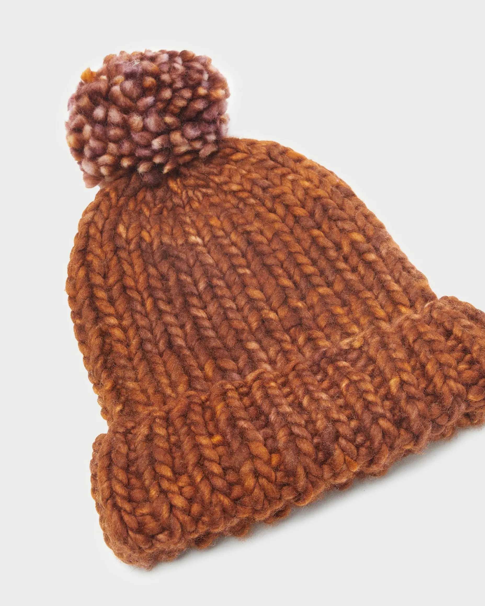 Ava Cream Knit Pompom Hat