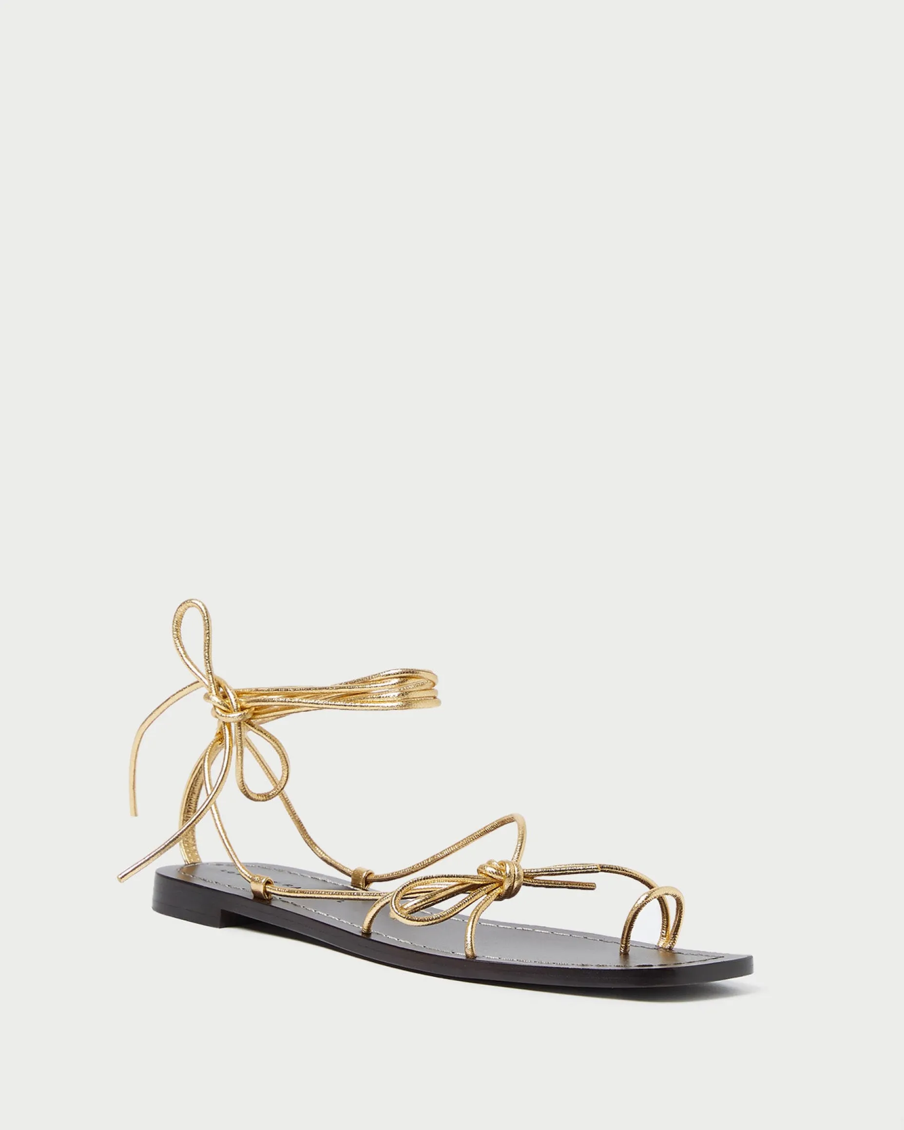 Jude Gold Leather Flat Sandal