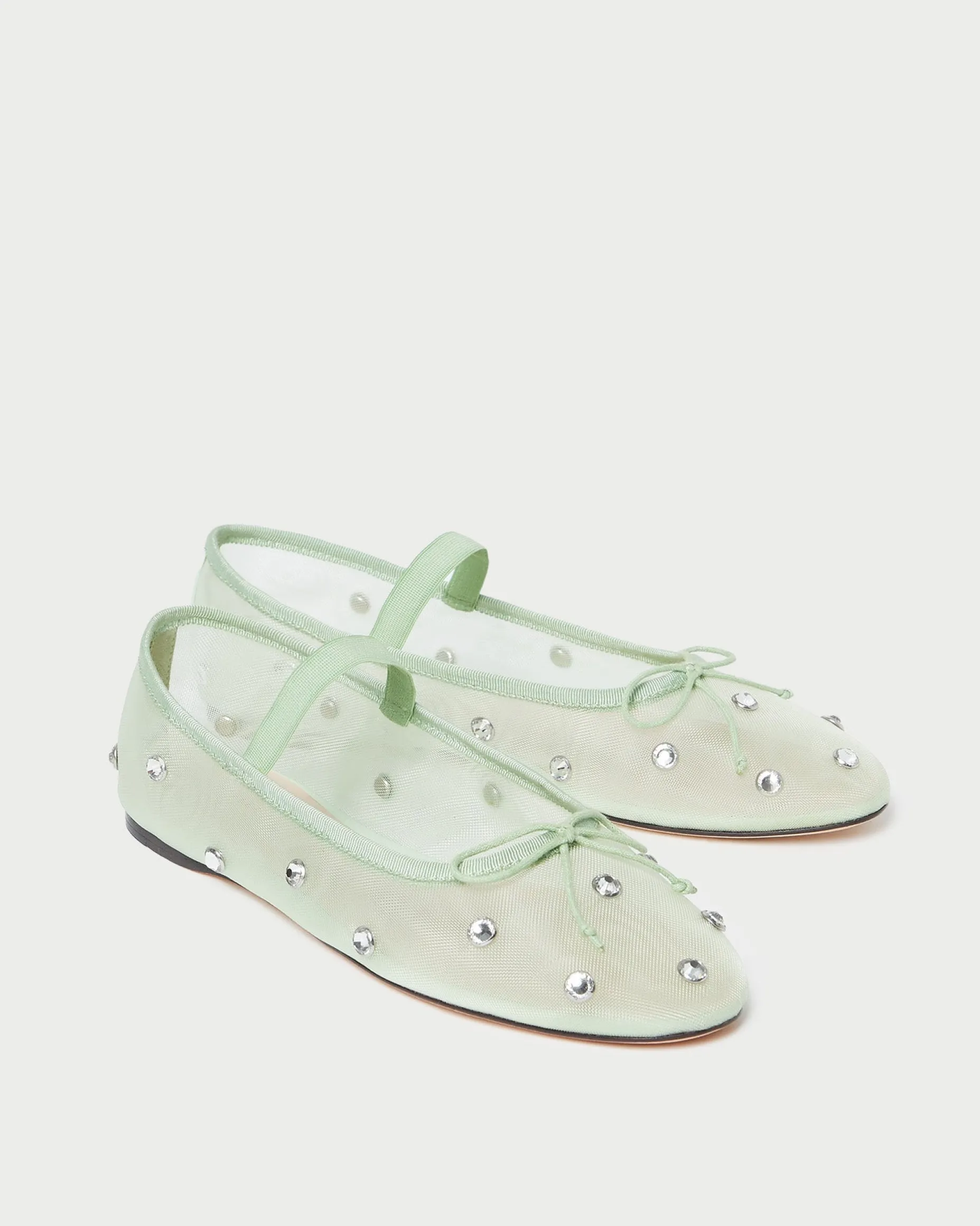 Leonie Seafoam/Crystal Ballet Flat