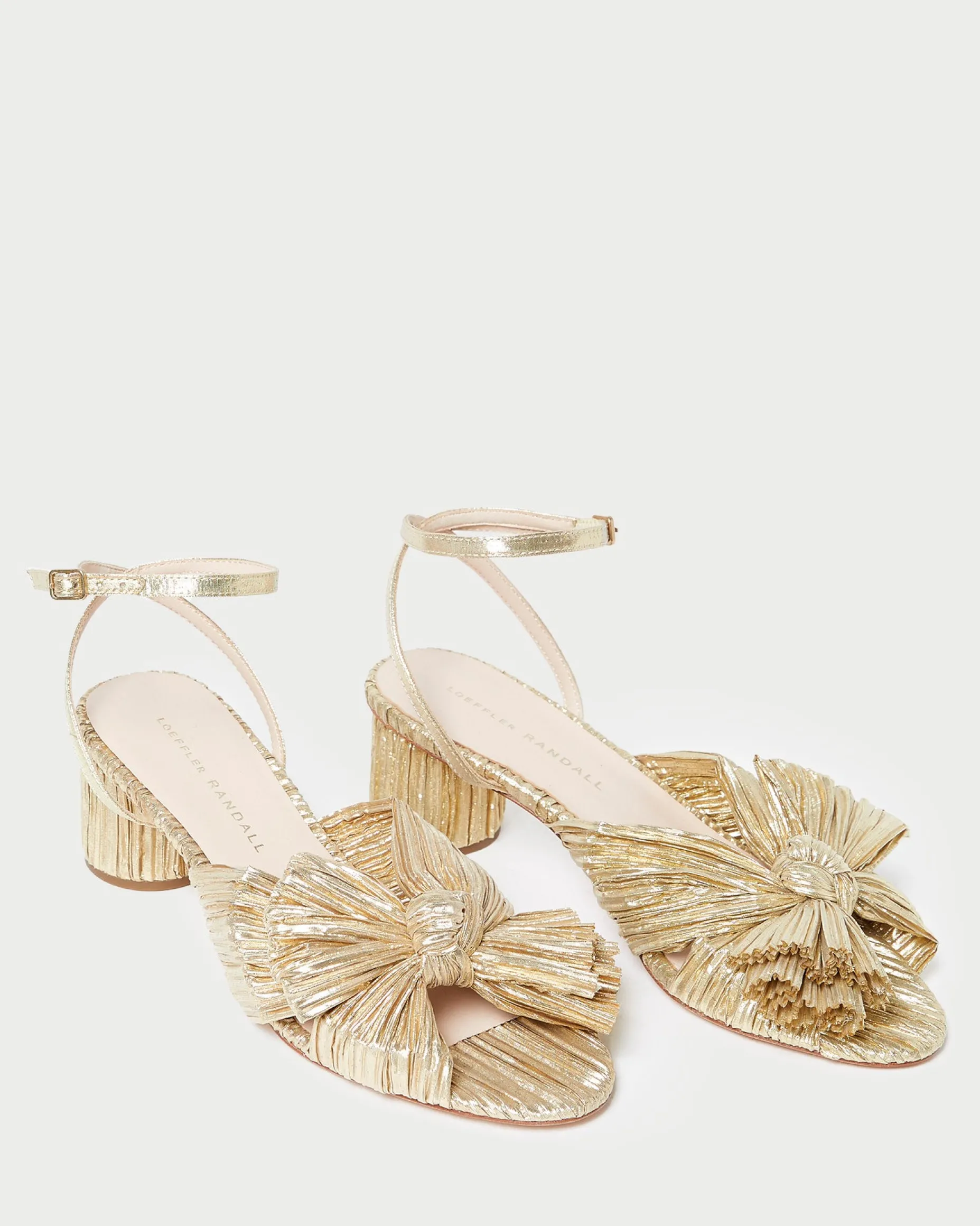 Dahlia Blue Pleated Bow Heel