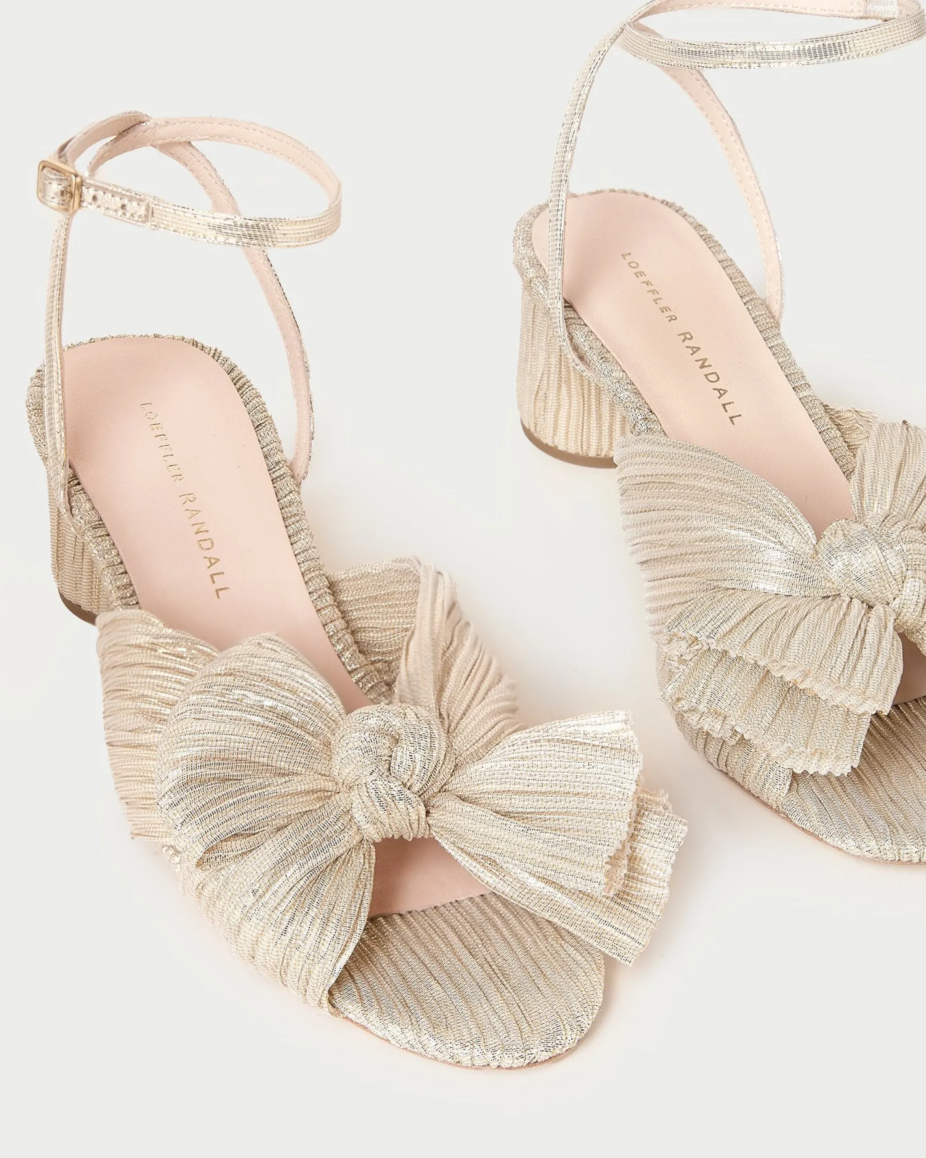 Dahlia Blue Pleated Bow Heel