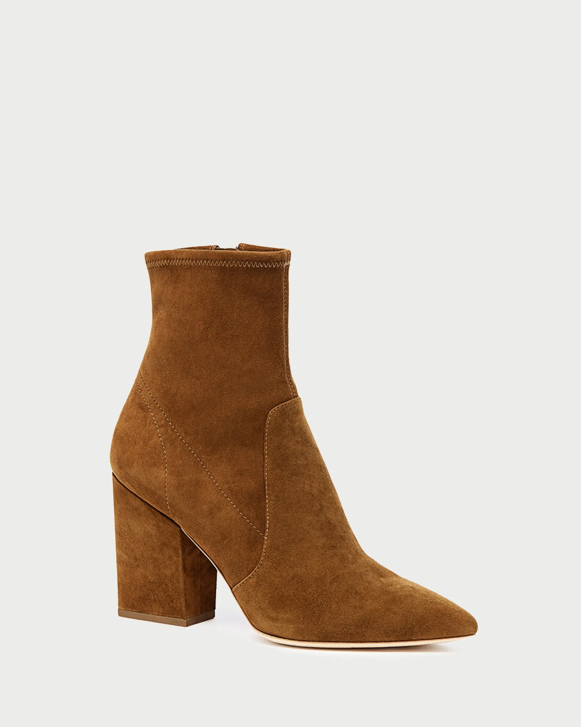 Isla Cacao Suede Slim Ankle Bootie