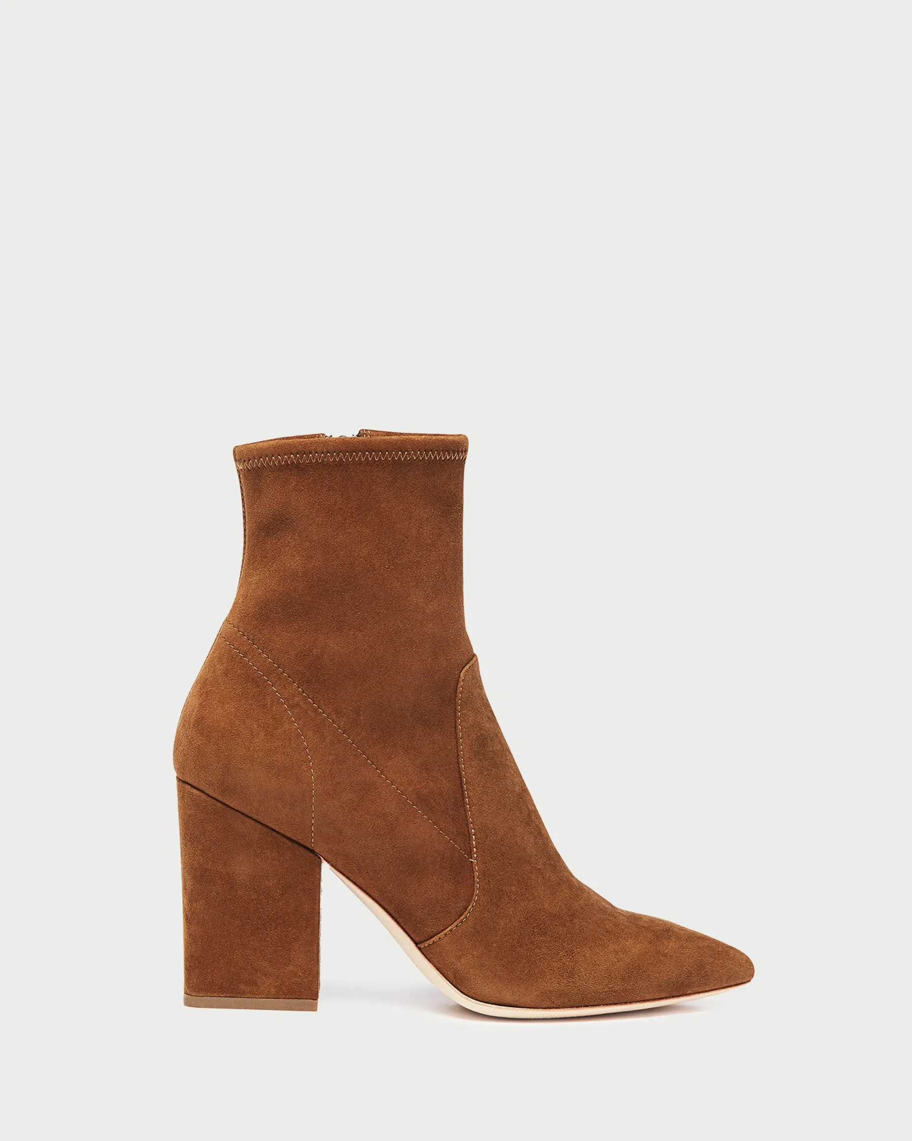 Isla Cacao Suede Slim Ankle Bootie