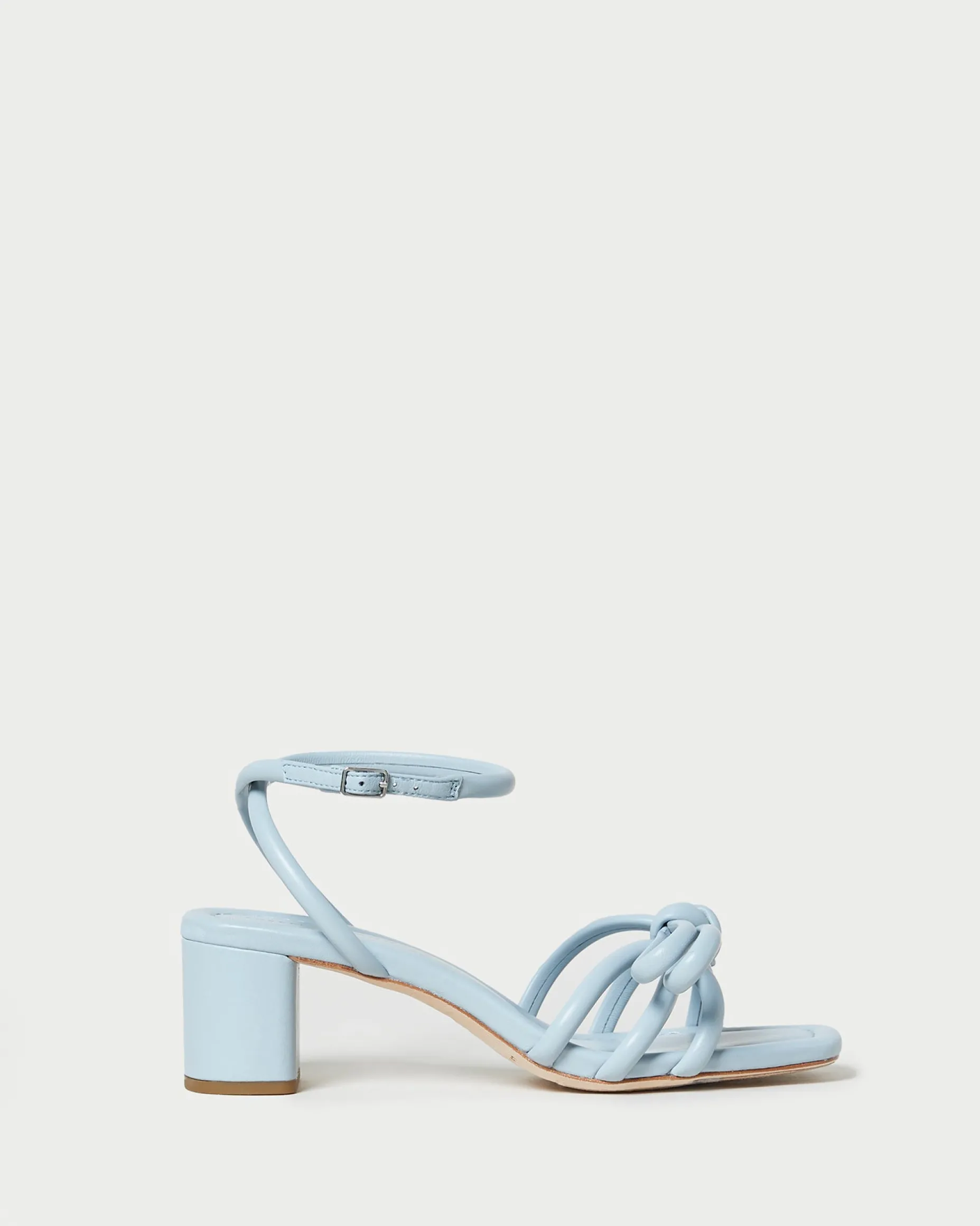 Mikel Blue Bow Mid-Heel Sandal