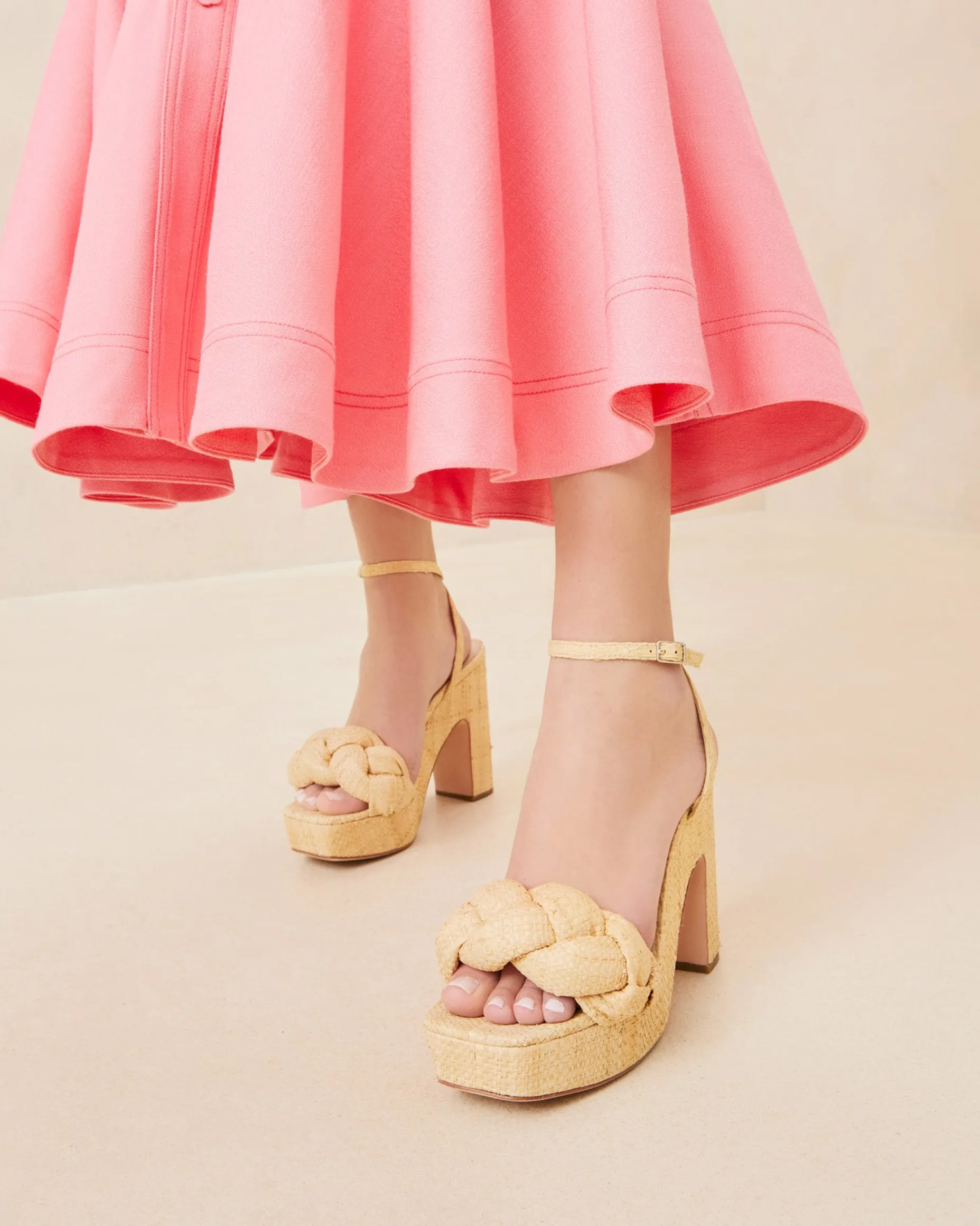 Fae Natural Platform Heel