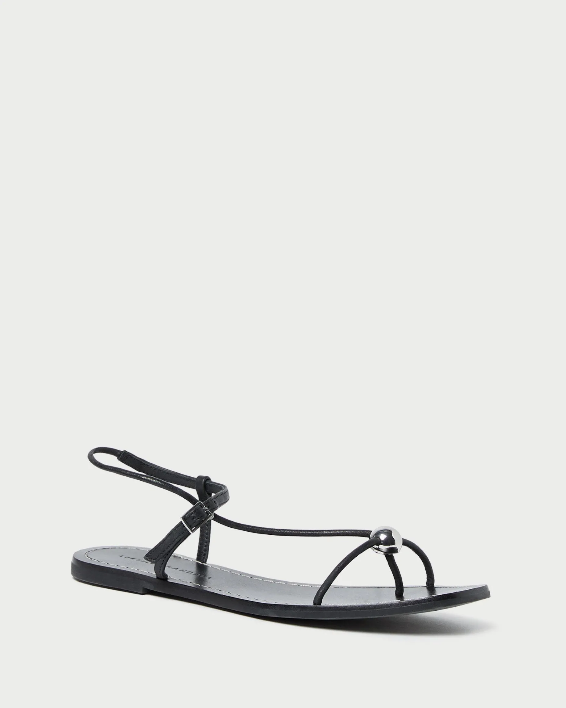 Lara Black Leather Sandal