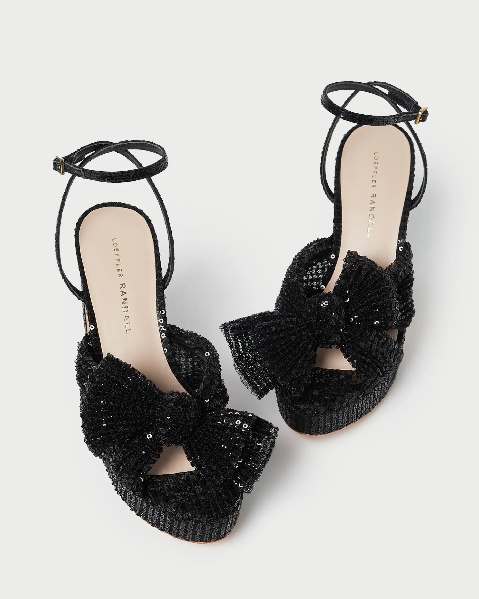 Natalia Champagne Platform Bow Heel