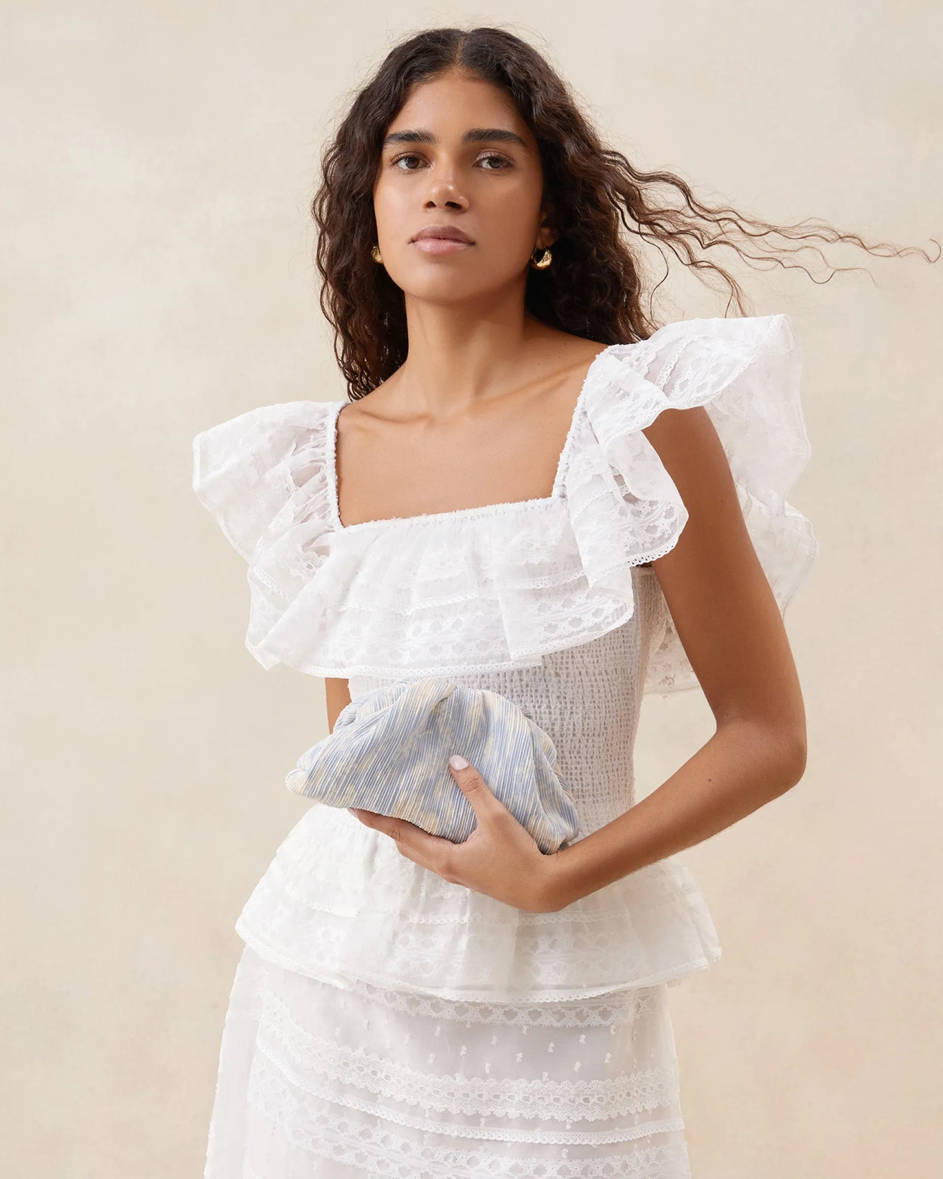 Bailey Pearl Pleated Dome Clutch