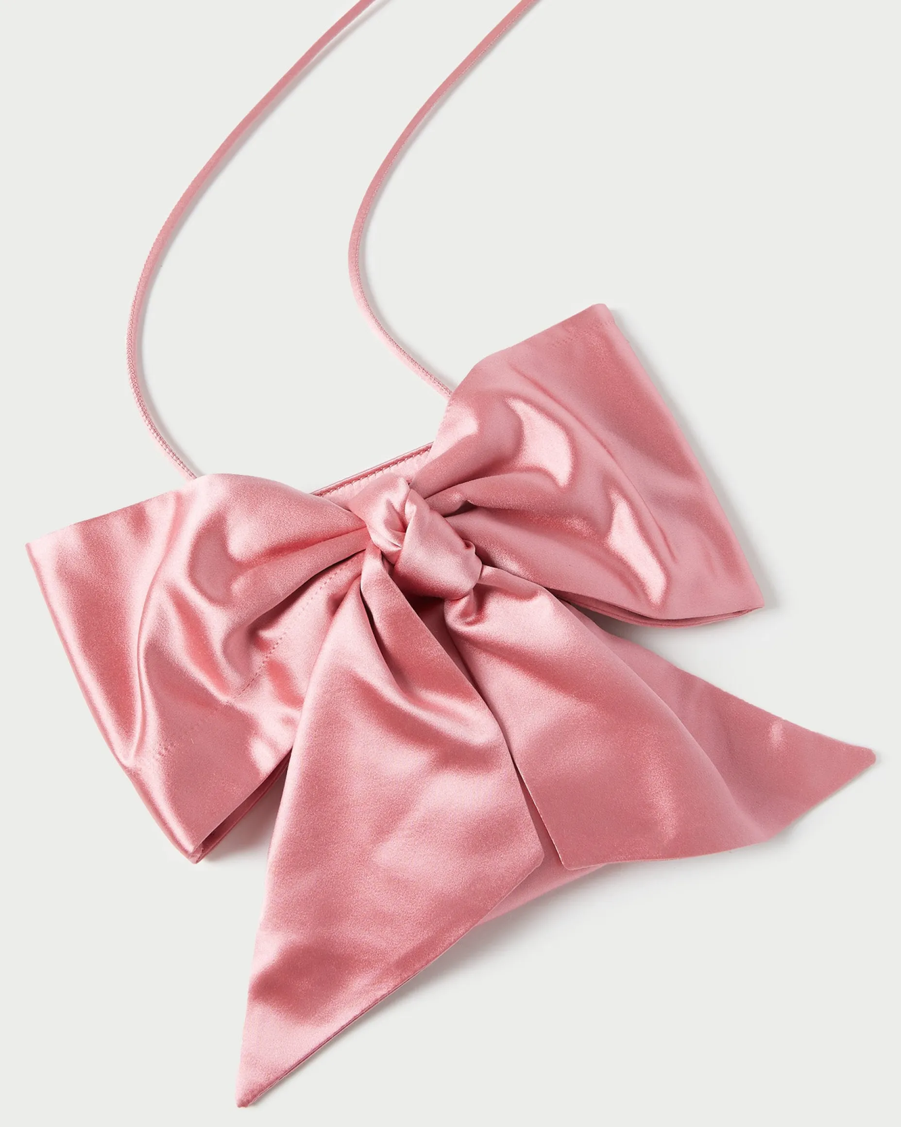 Violet Black Satin Bow Crossbody