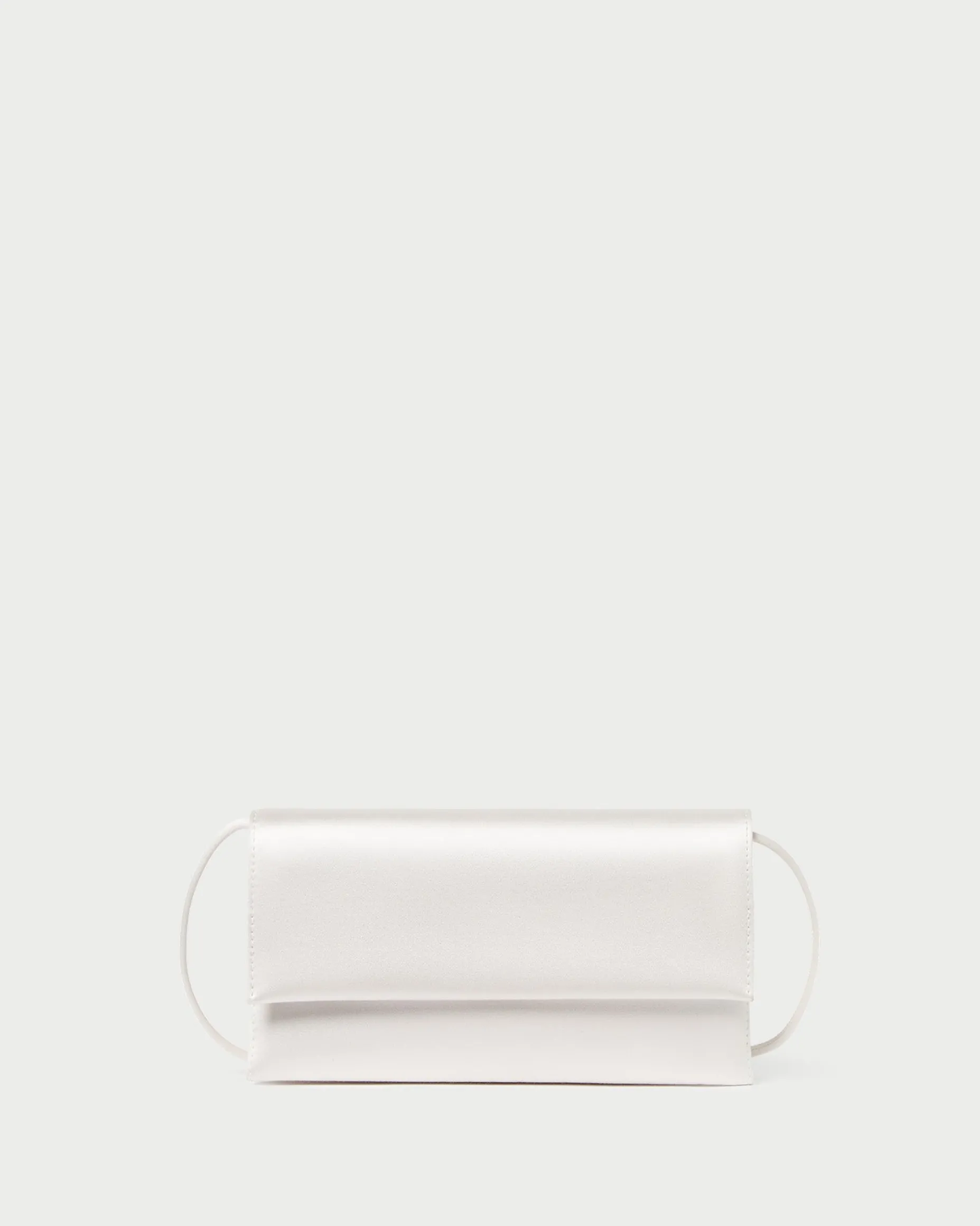 Charlee Cream Satin Shoulder Bag