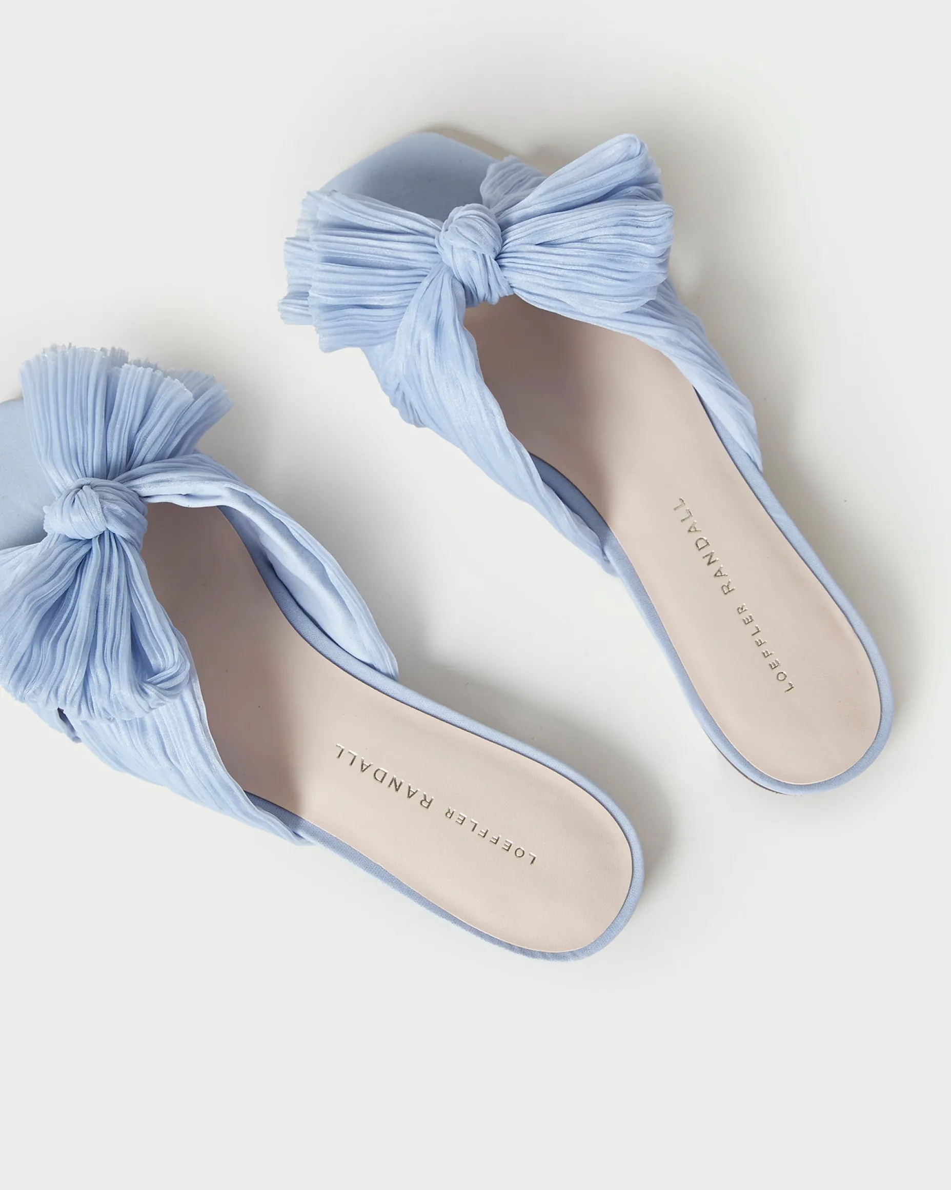 Daphne Gold Pleated Bow Slide