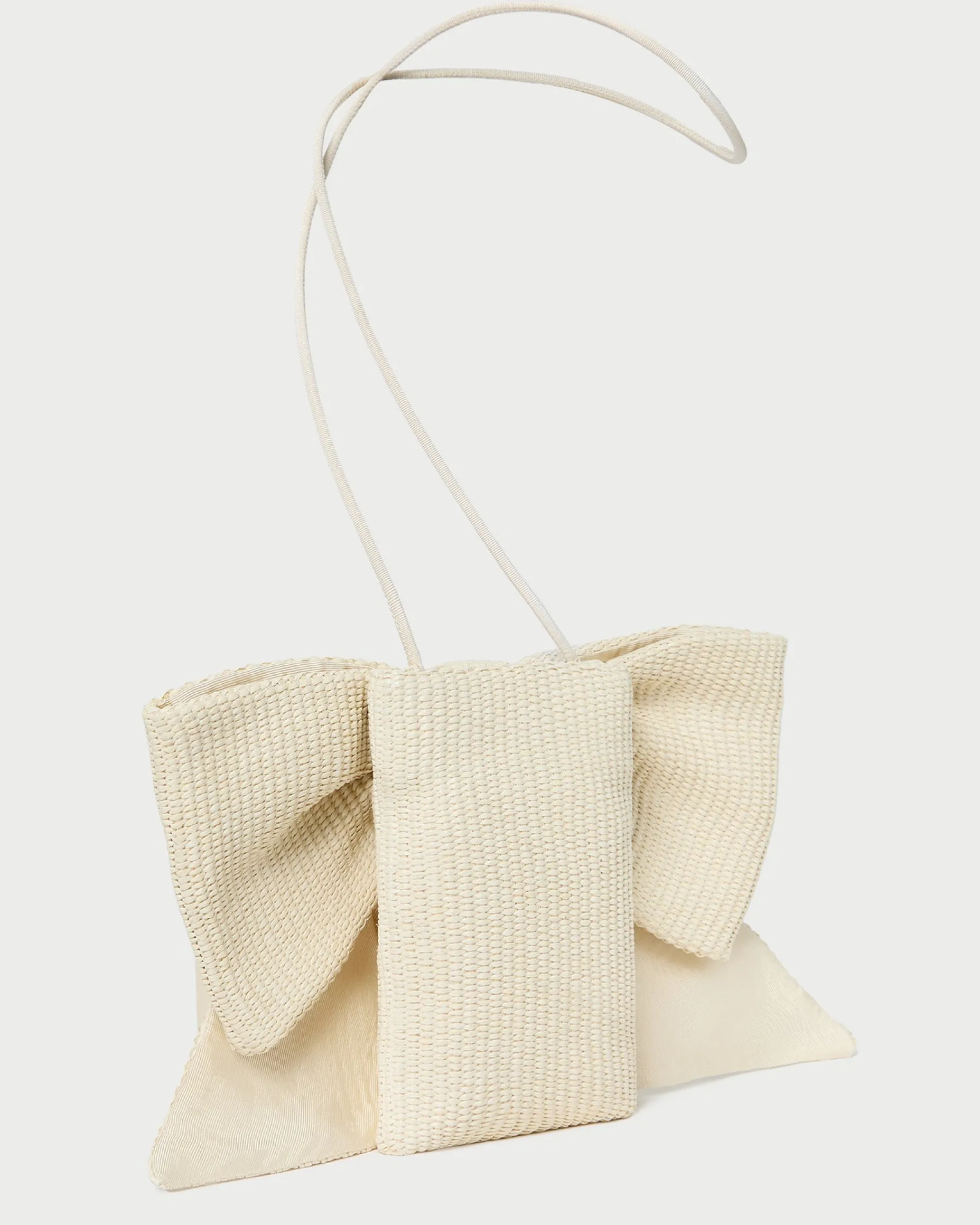 Violet Cream Woven Bow Crossbody