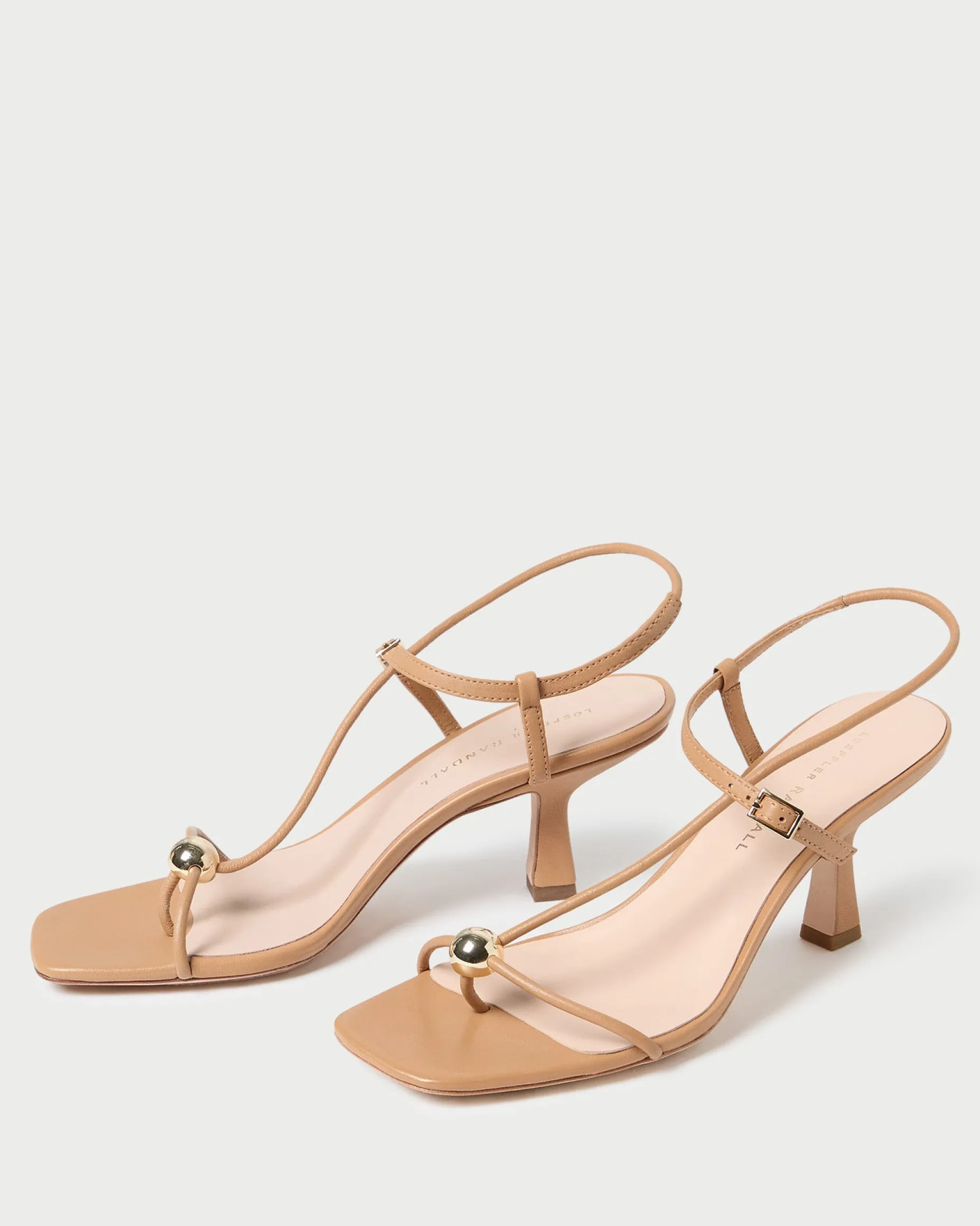 Triana Dune Leather Mid-Heel Sandal