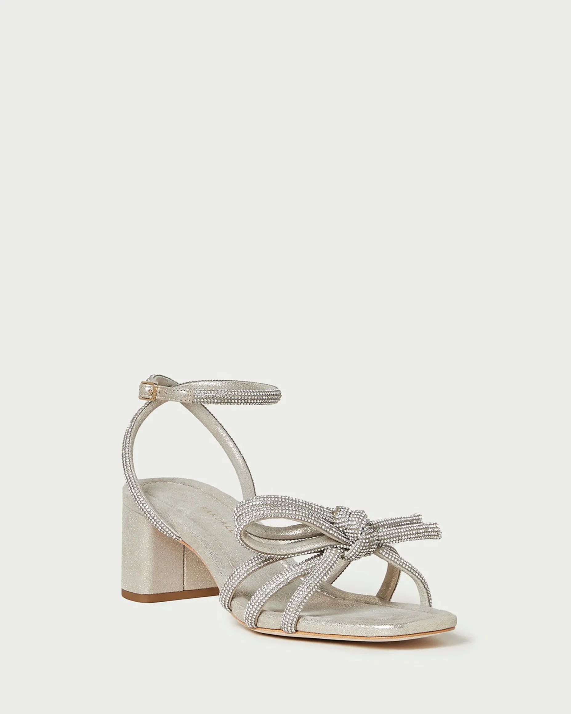 Mikel Natural Bow Mid-Heel Sandal