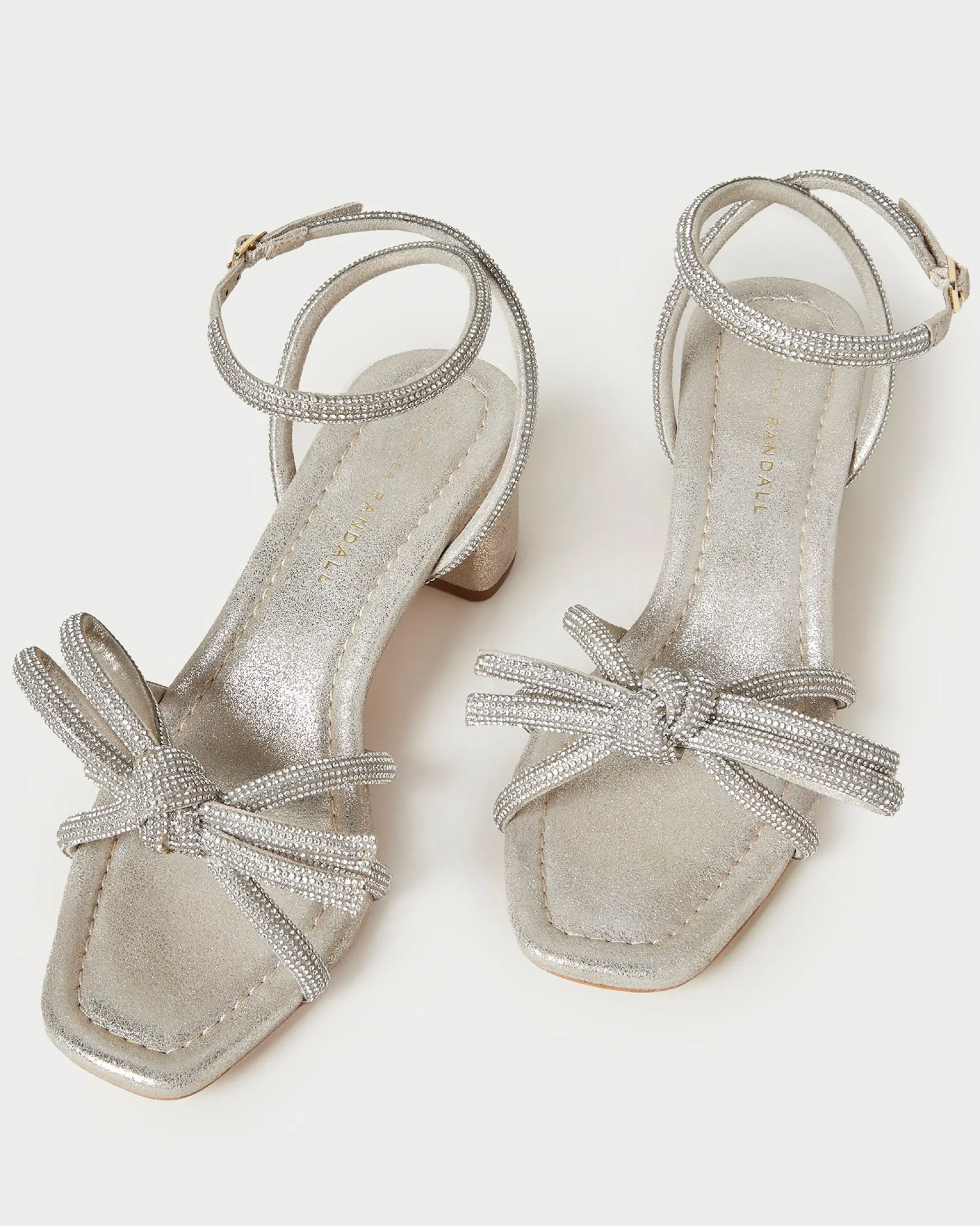 Mikel Natural Bow Mid-Heel Sandal