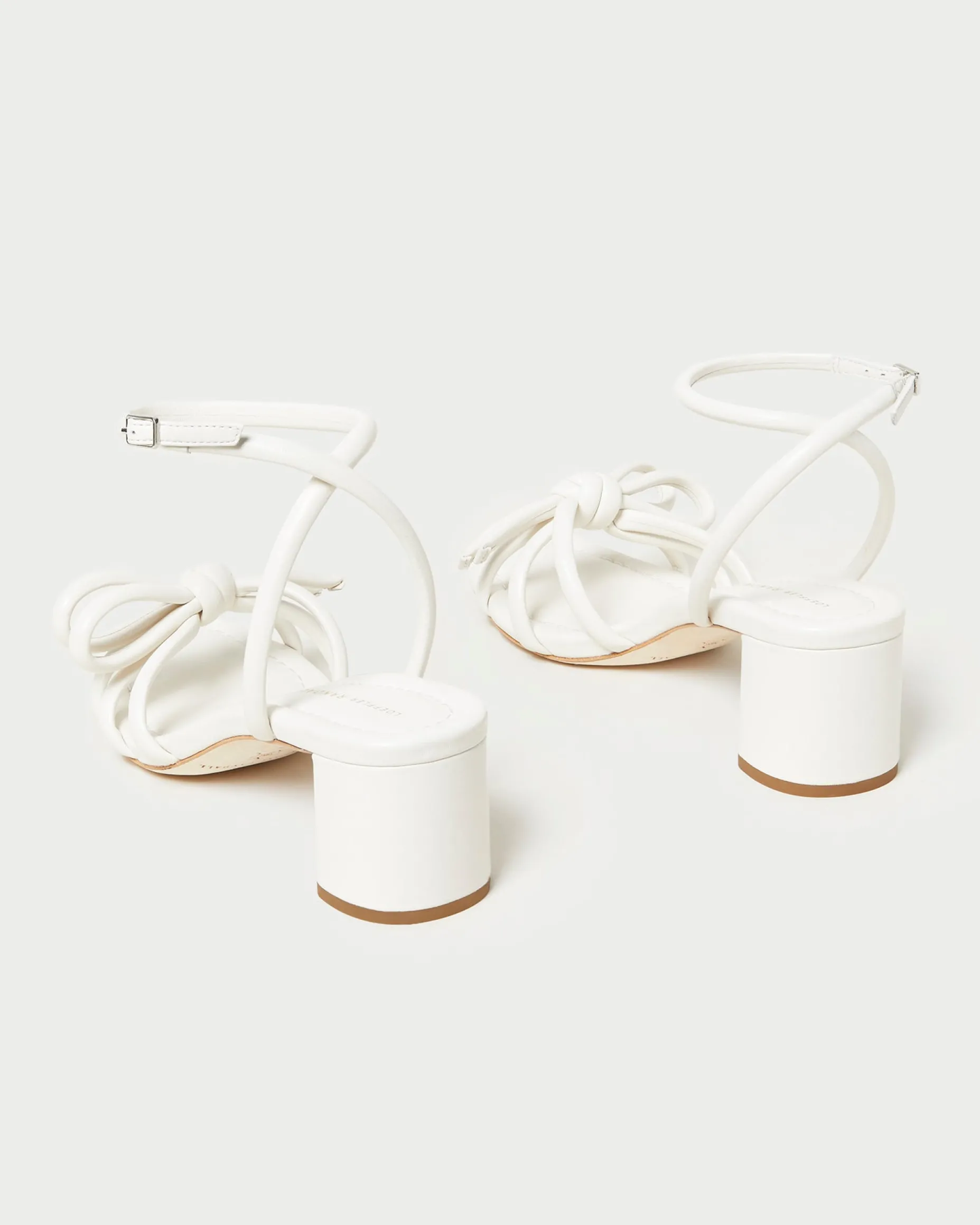 Mikel Natural Bow Mid-Heel Sandal