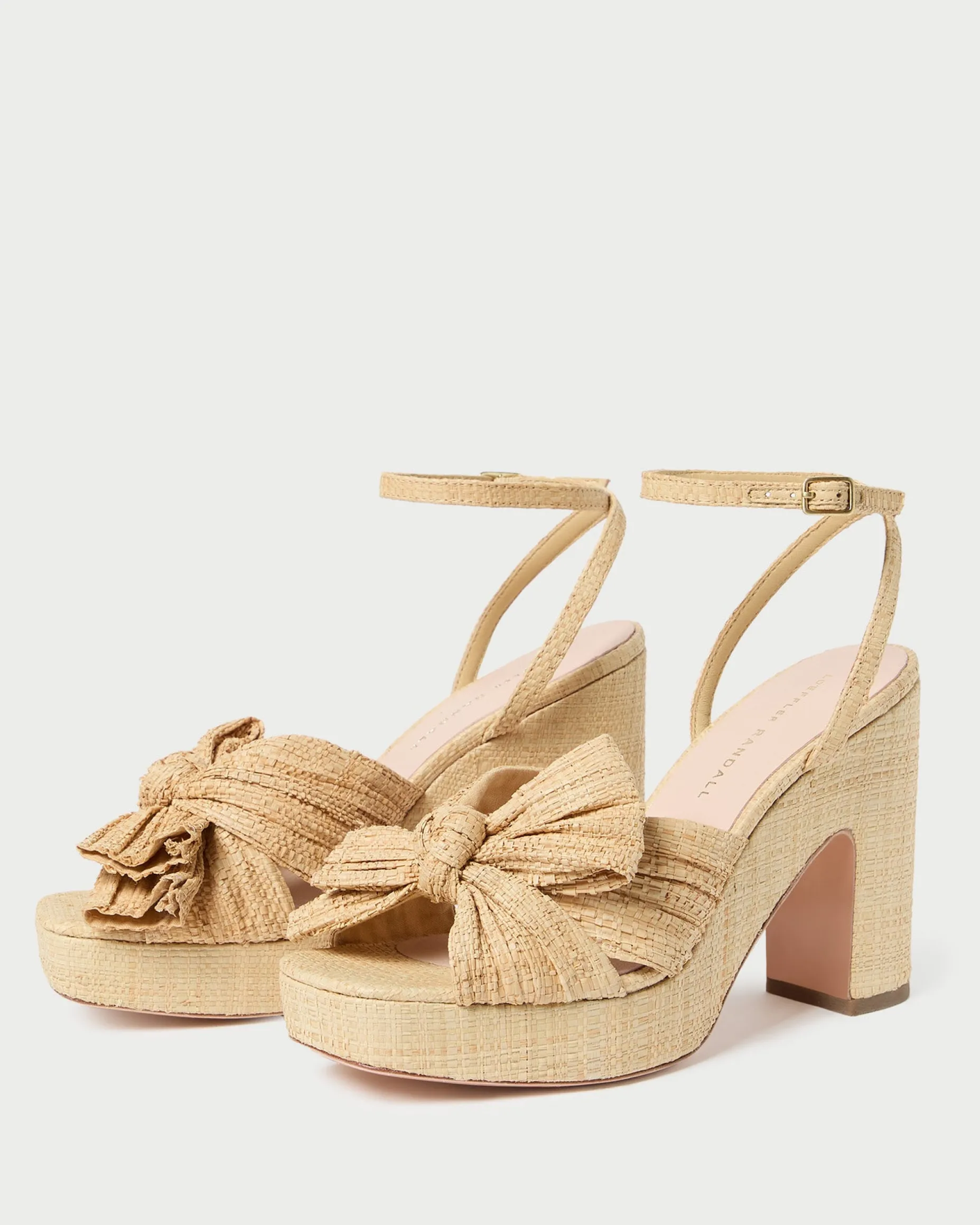 Lucia Natural Pleated Bow Platform