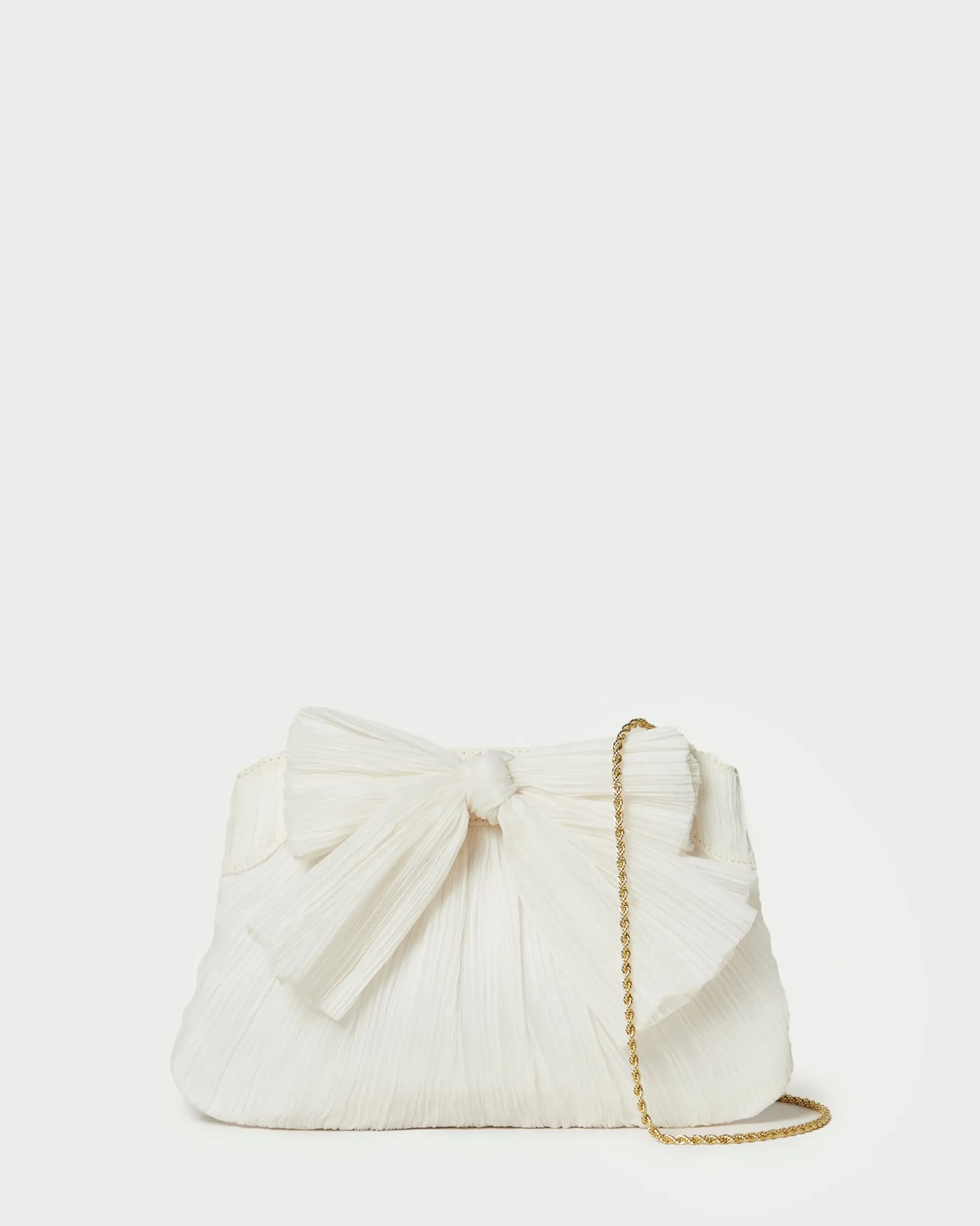 Rayne Champagne Bow Clutch