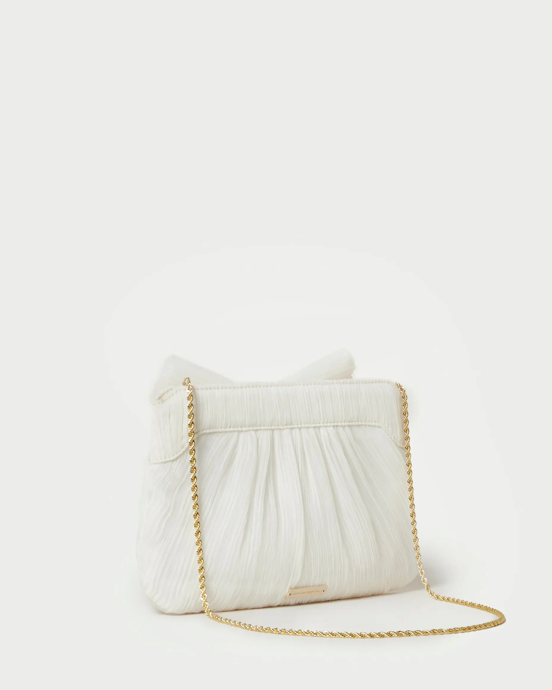 Rayne Champagne Bow Clutch