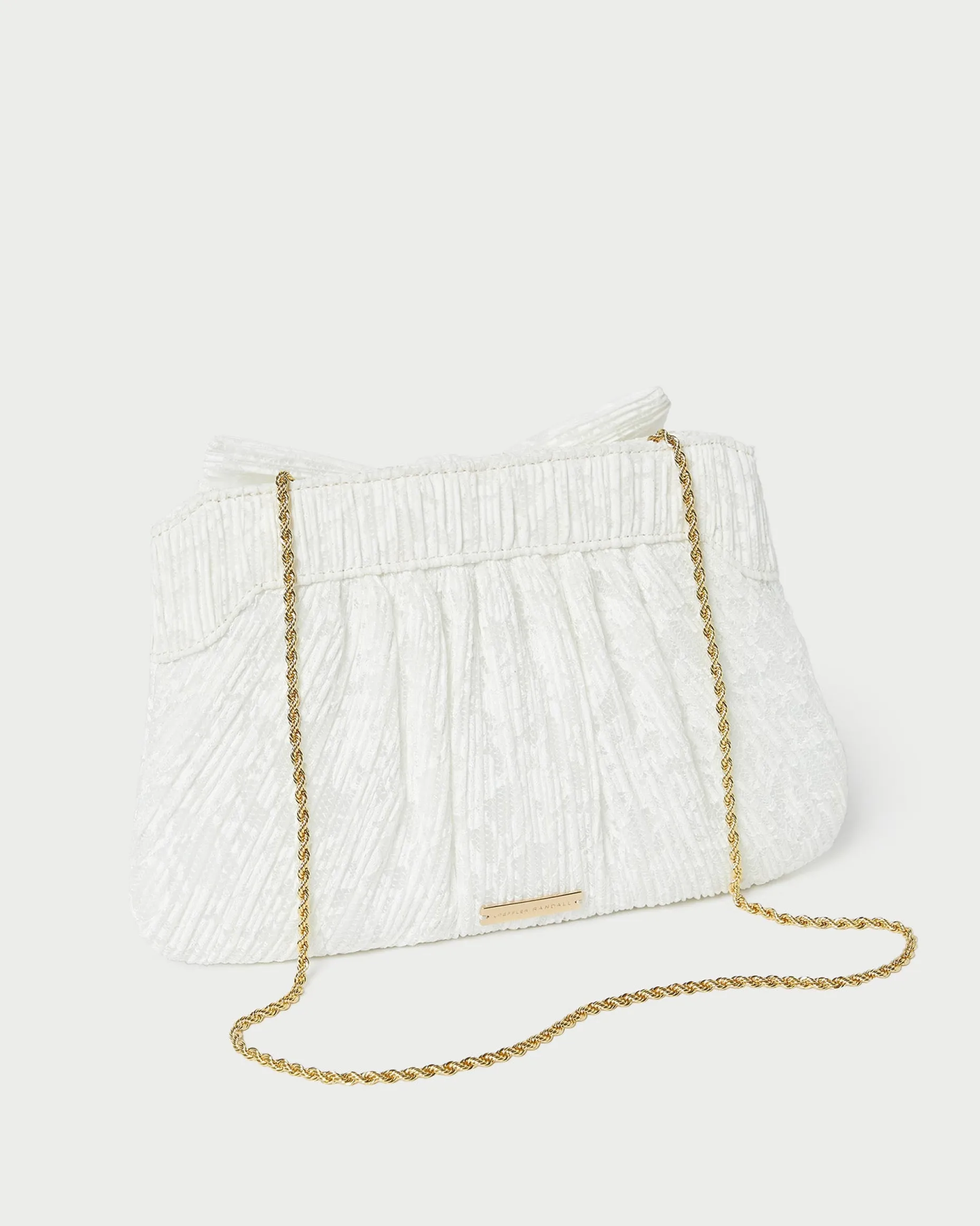 Rayne Champagne Bow Clutch