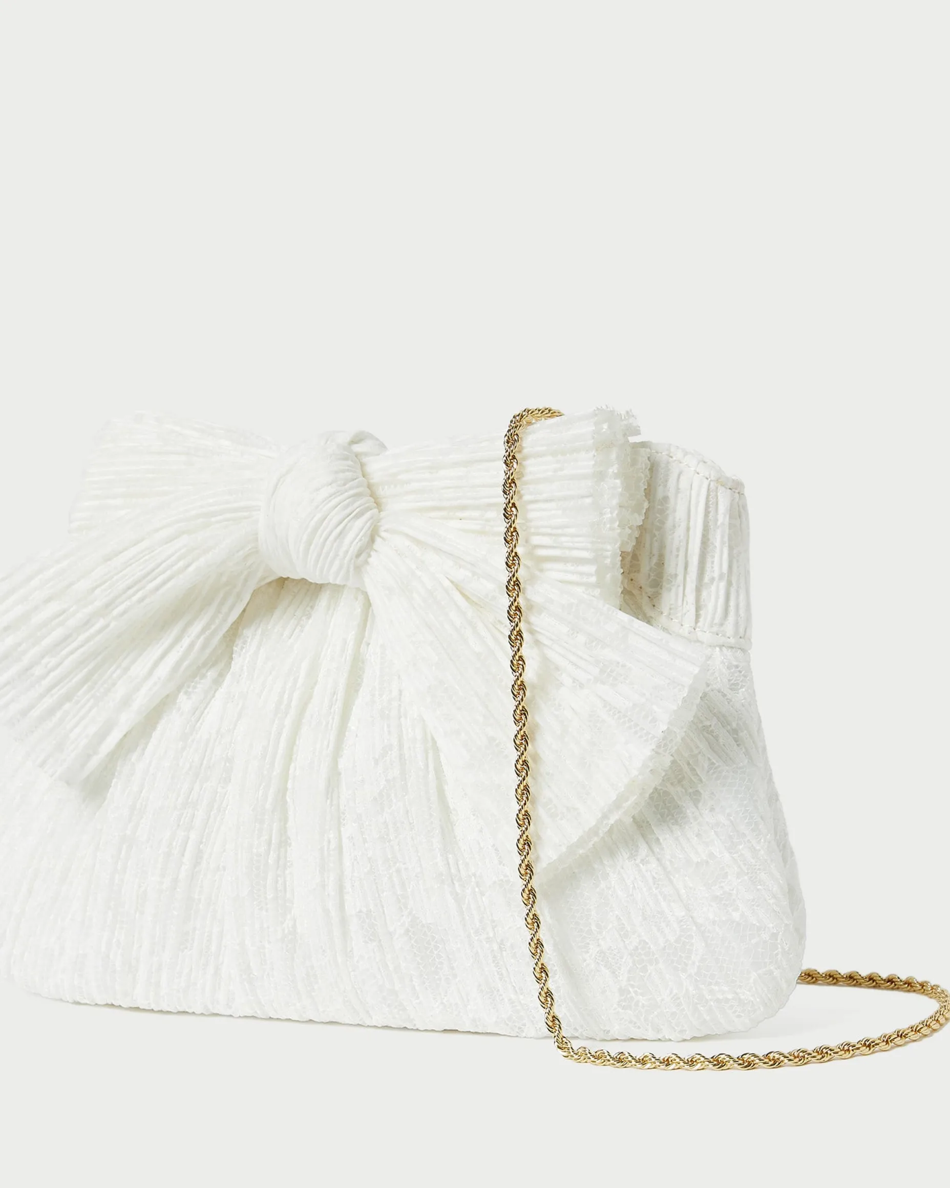 Rayne Champagne Bow Clutch